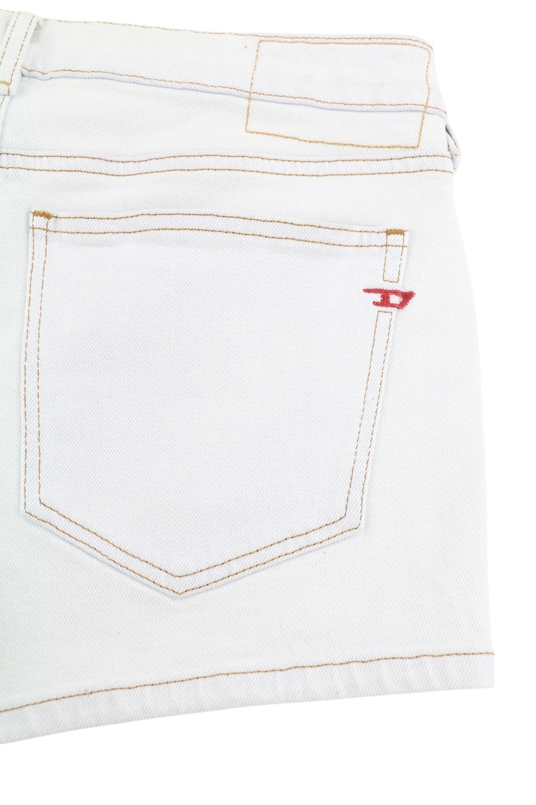 DIESEL De-Lyla 09C06 Women's Shorts W26 Light Blue Denim Zip Fly Pocketed