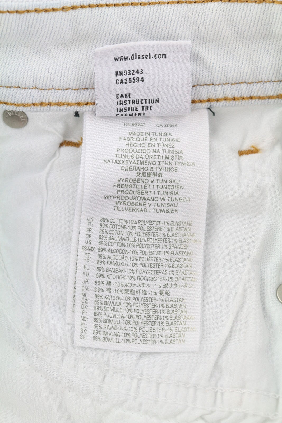 DIESEL De-Lyla 09C06 Women's Shorts W26 Light Blue Denim Zip Fly Pocketed