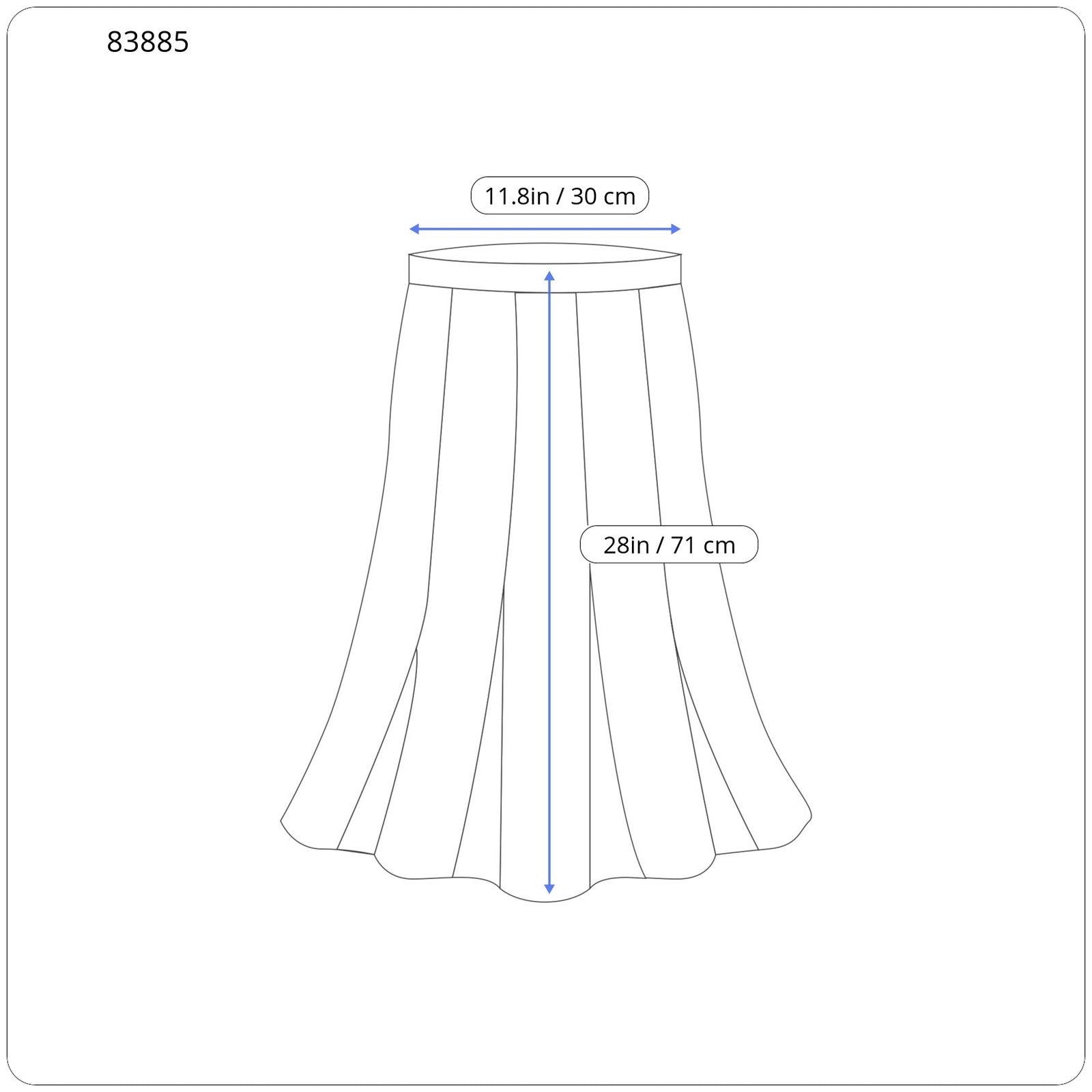 DIESEL O-Miyo-B Women's Skirt XS Elastic Waist Patterned Side Split Midi