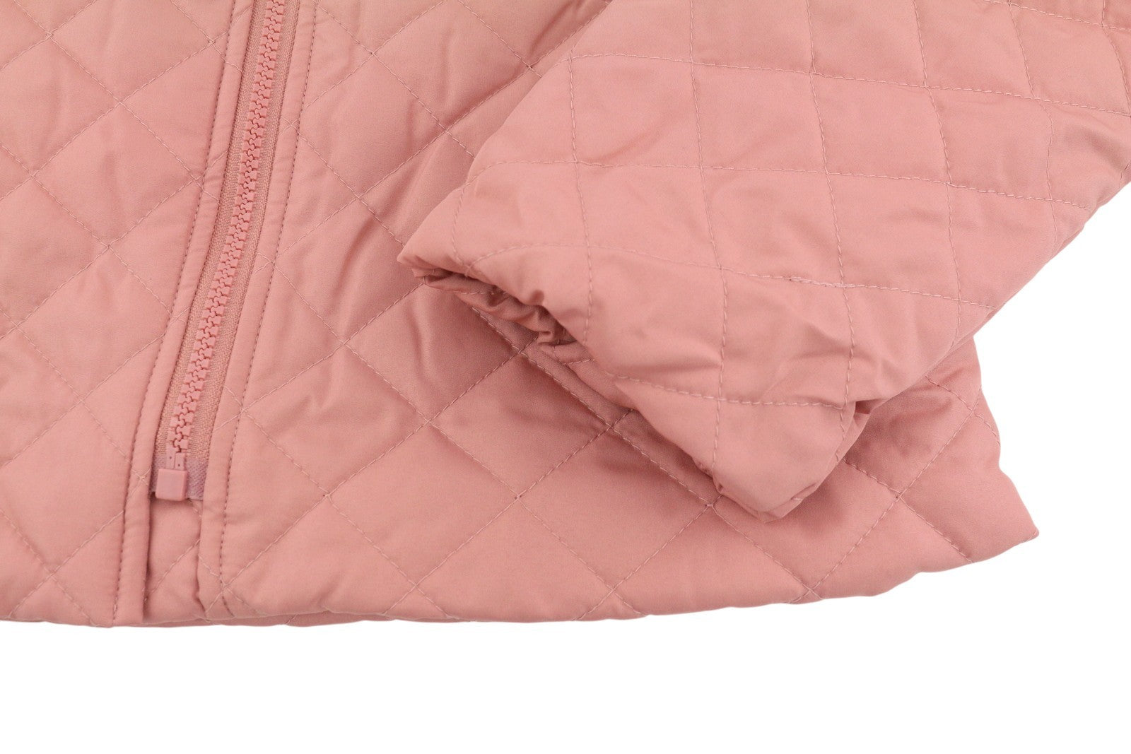 VILA Sassy Women Jacket EU40 Pink Quilted Padded Asymmetrical Zip Lightweight