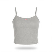 DIESEL T-Hop-D Women's T-Shirt L Grey Melange Sleeveless Stretch Logo