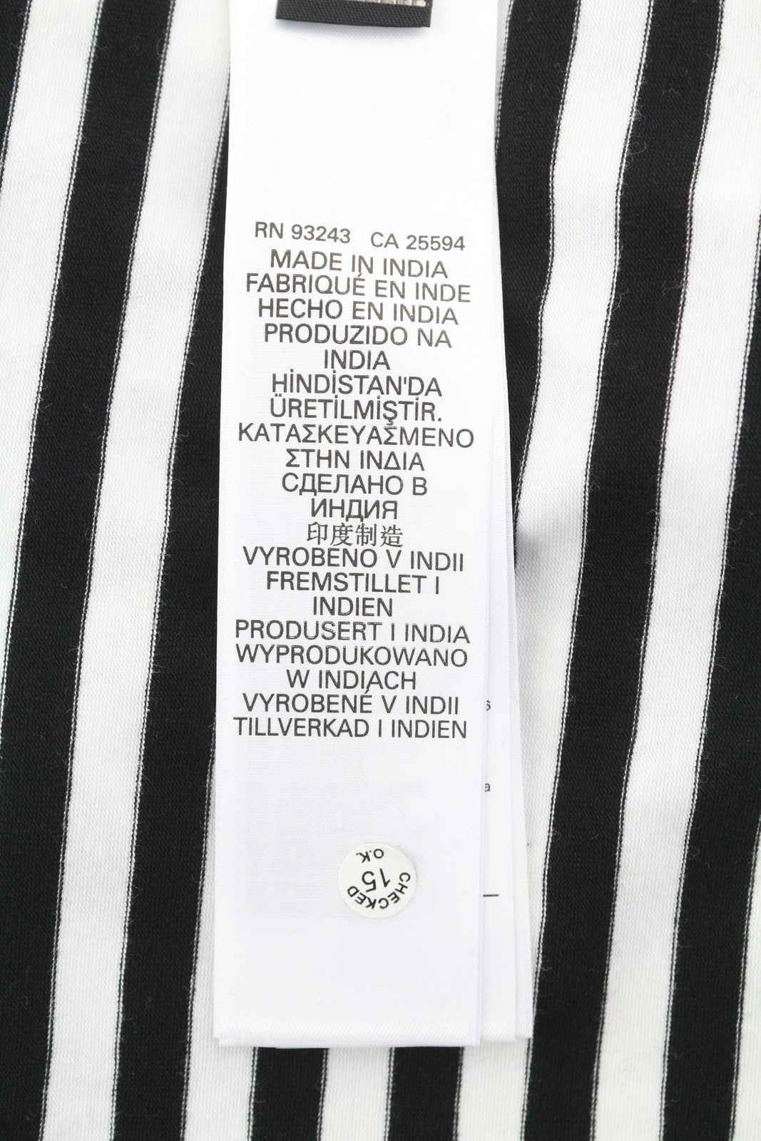 DIESEL T-Amos Women's T-Shirt S White Black Stripe Sleeveless Logo