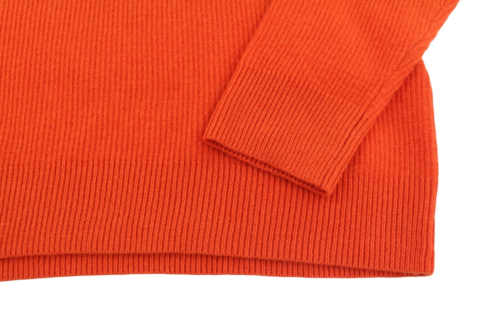 GANT Lambswool Rib Rugger Men Jumper S Pumpkin Orange Wool Knit Pullover