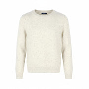 GANT Cotton Linen Neps Crew Women Jumper XL Cream Colourful Knit Pullover