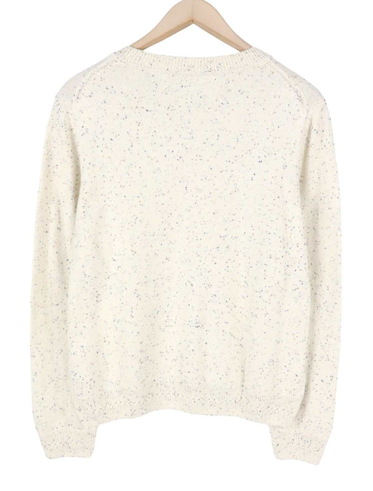 GANT Cotton Linen Neps Crew Women Jumper XL Cream Colourful Knit Pullover