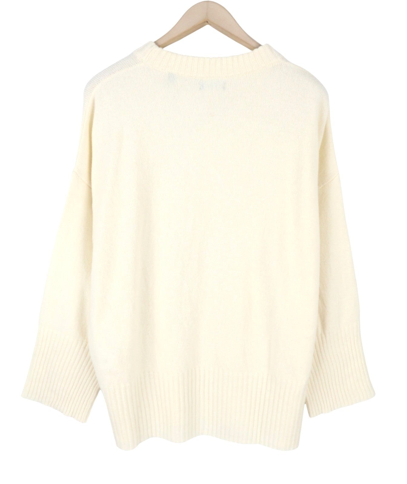 GANT Lounge C-Neck Women Jumper XL Cream Wool Cashmere Knit Pullover