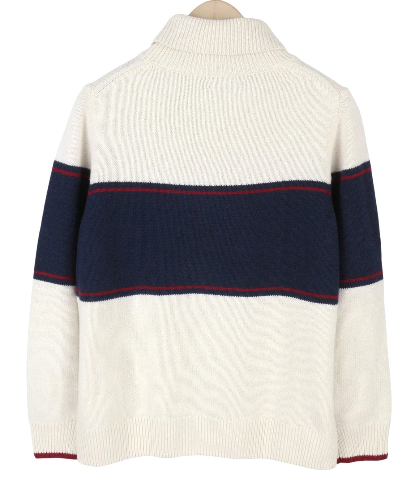 GANT Archive Shield Turtleneck Women Jumper XL Cream Wool Blend Knit Pullover