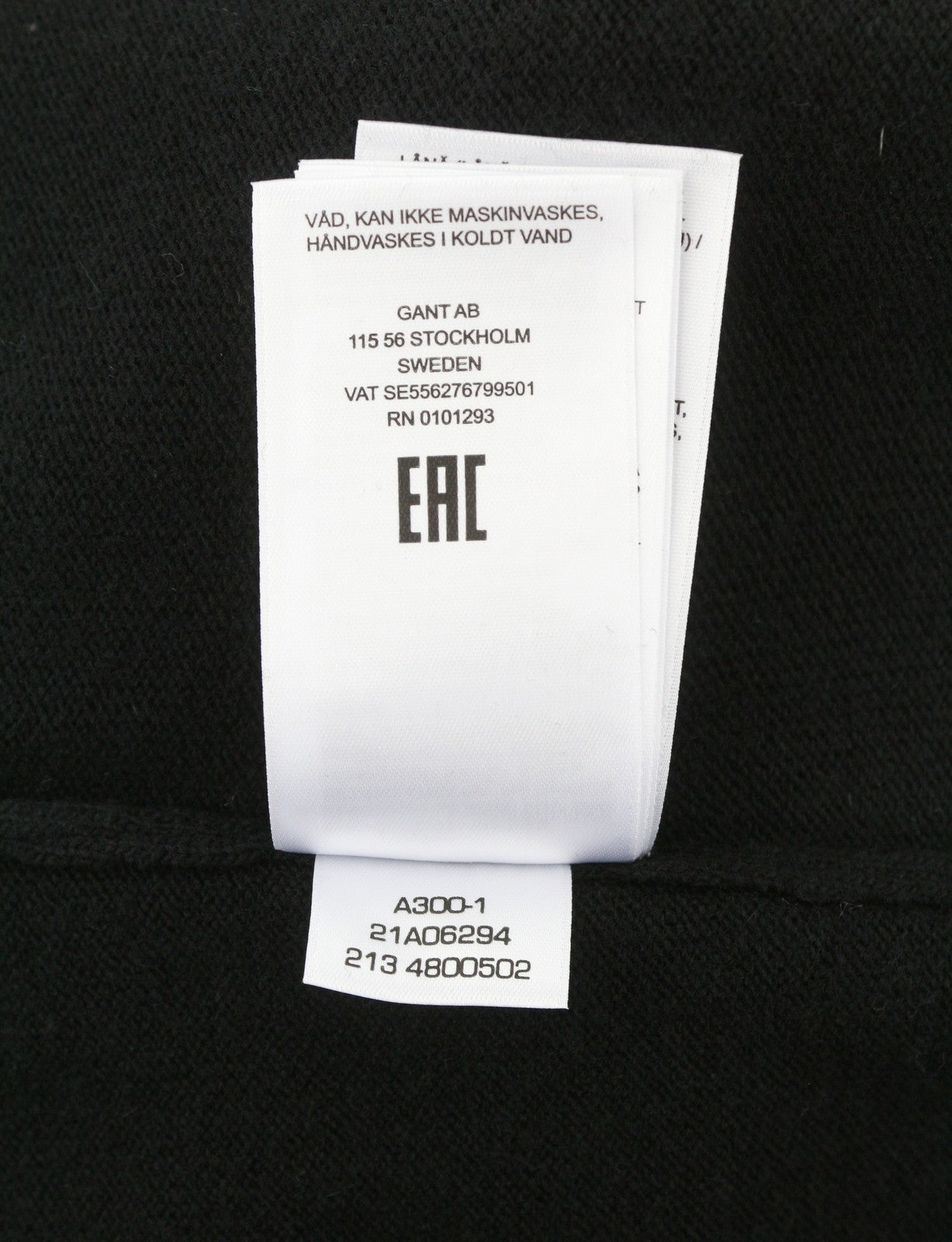 GANT Extrafine Lambswool V-Neck Women Jumper M Black Knit Pullover