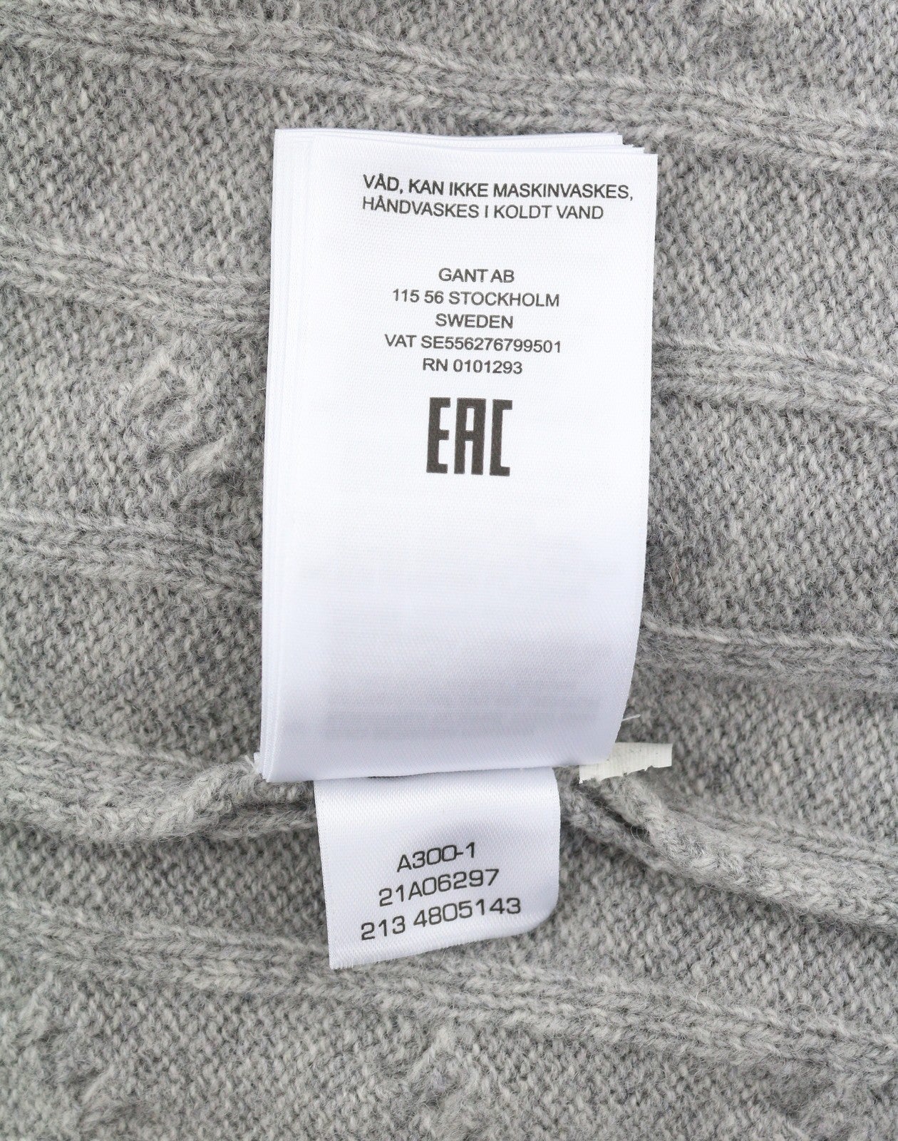 GANT Lambswool Cable C-Neck Women Jumper L Light Grey Knit Pullover