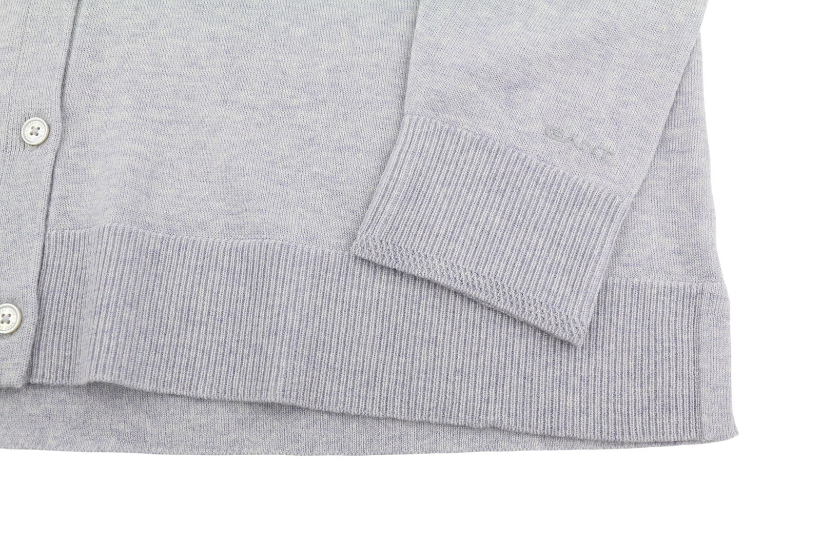 GANT Washable Merino Cardigan Women Jumper XL Light Grey Tight-Knit Button-Up