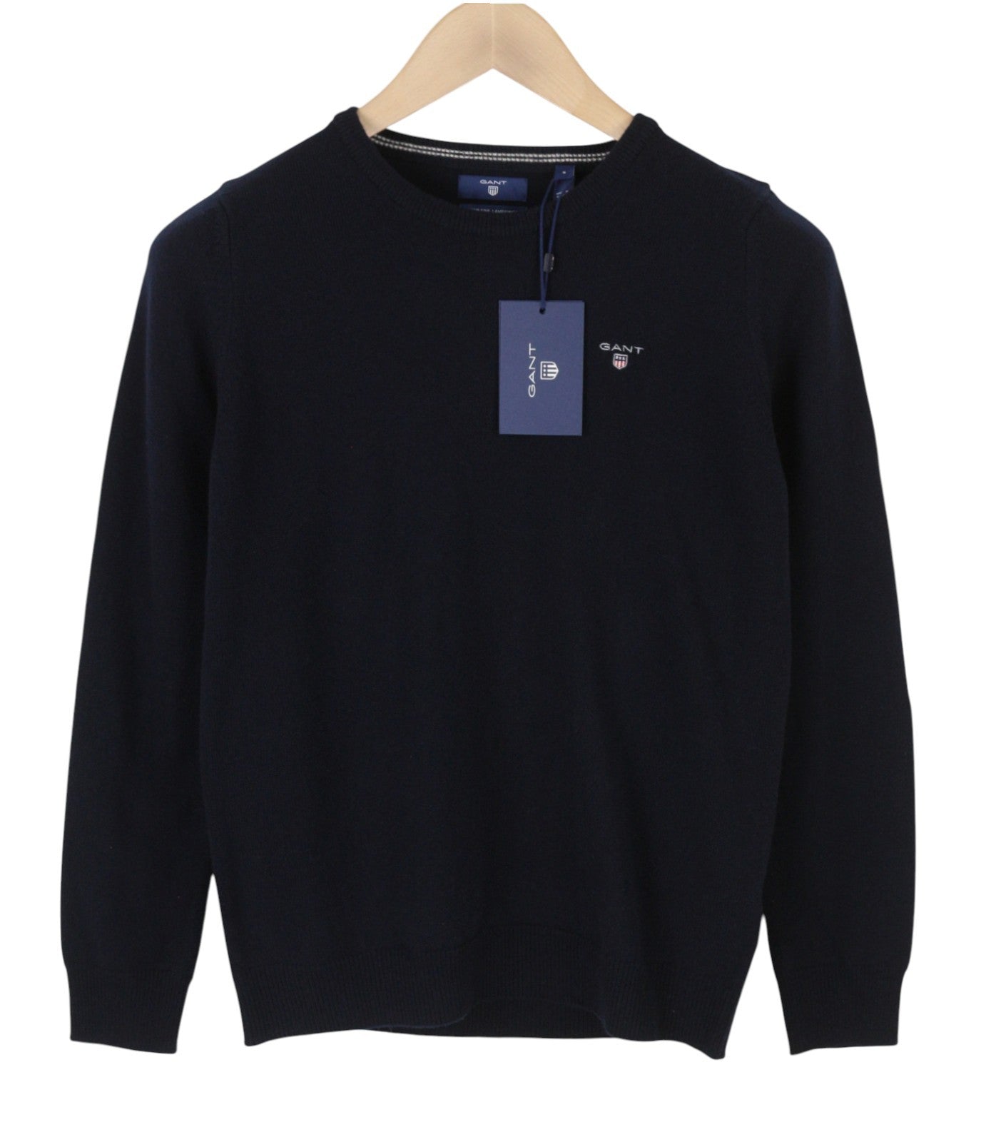 GANT Superfine Lambswool Crew Women Jumper S Marine Tight-Knit Pullover