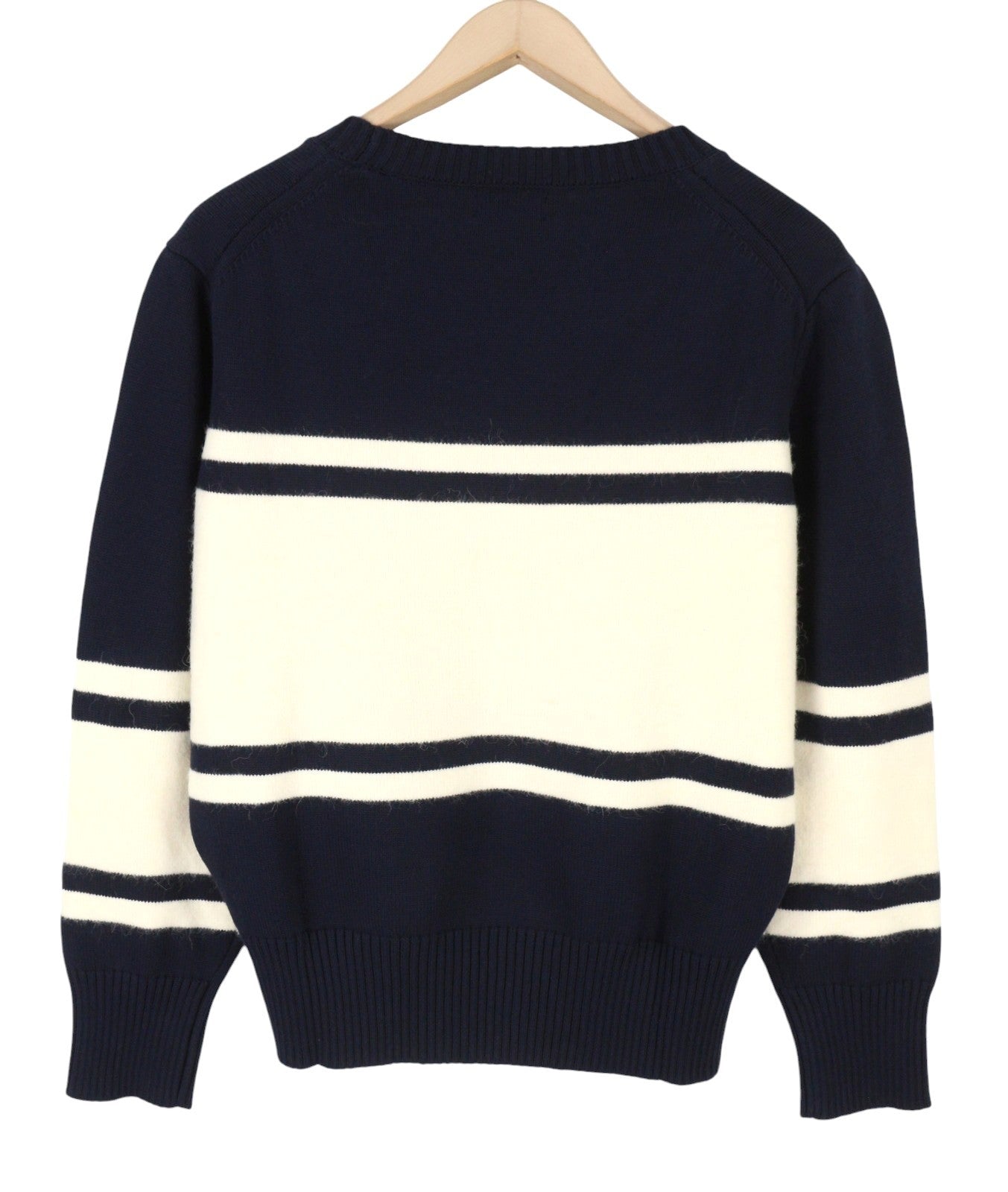 GANT Block Striped C-Neck Women Jumper 2XL Evening Blue Alpaca Wool Blend