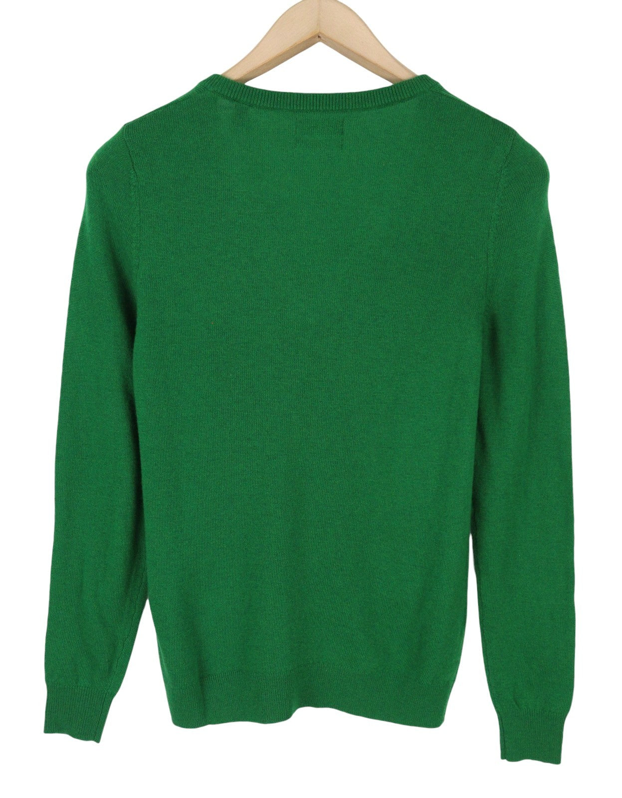 GANT Extrafine Lambswool V-Neck Women Jumper S Lavish Green Tight-Knit Pullover