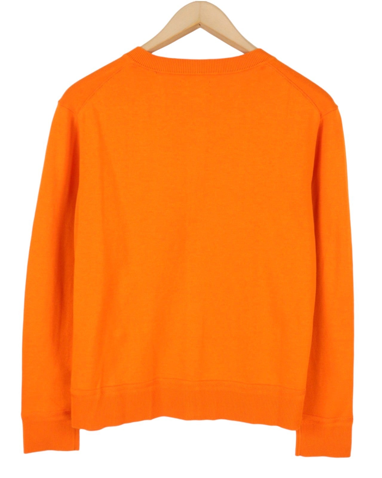 GANT Light Cotton C-Neck Cardigan Women Jumper L Russet Orange Button-Up Knit