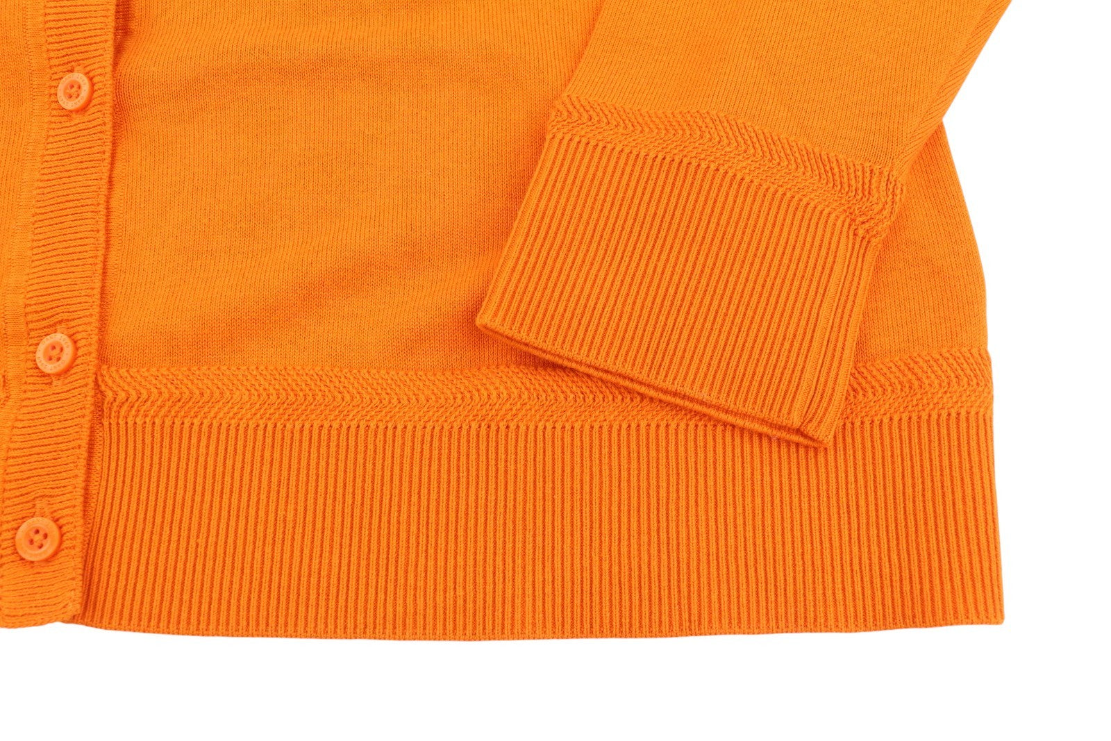 GANT Light Cotton C-Neck Cardigan Women Jumper L Russet Orange Button-Up Knit