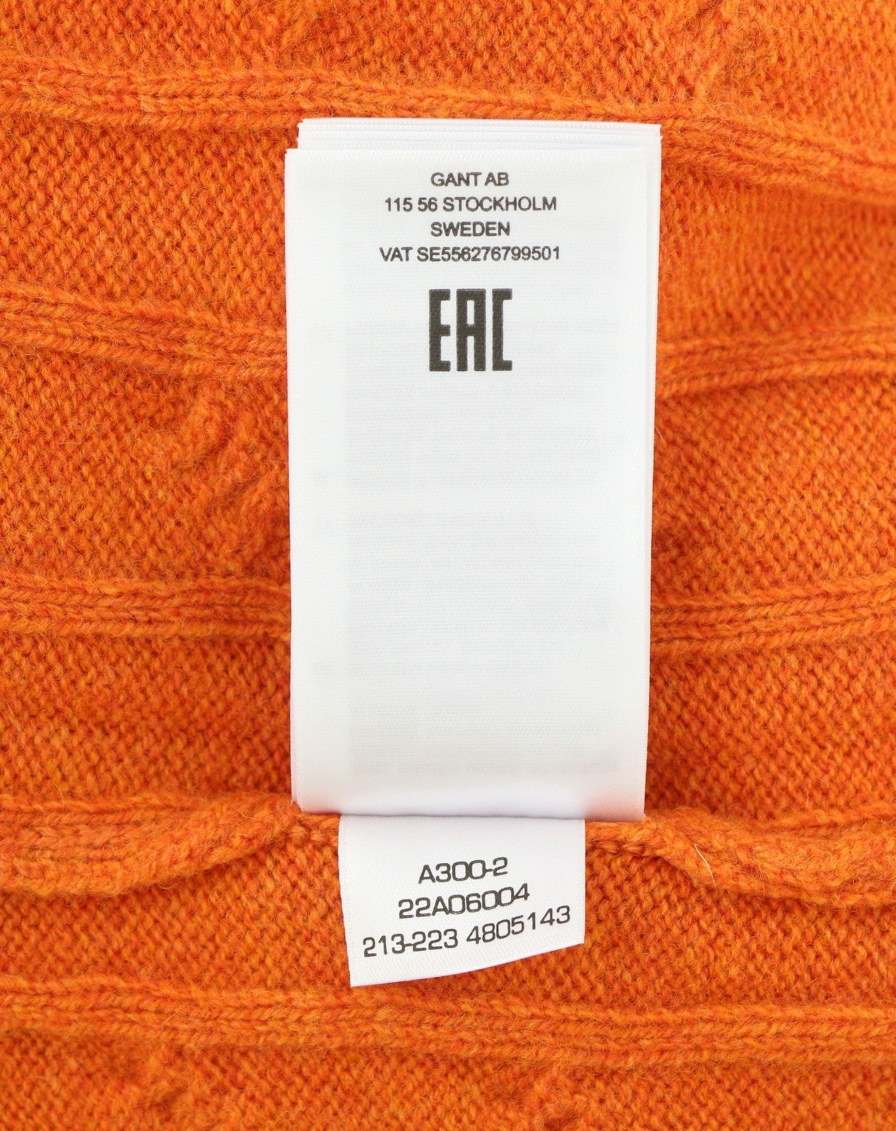 GANT Lambswool Cable C-Neck Women Jumper L Golden Orange Knit Pullover