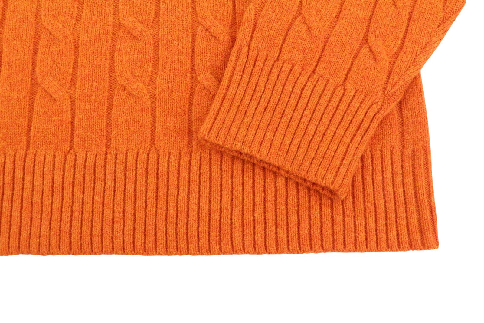 GANT Lambswool Cable C-Neck Women Jumper L Golden Orange Knit Pullover