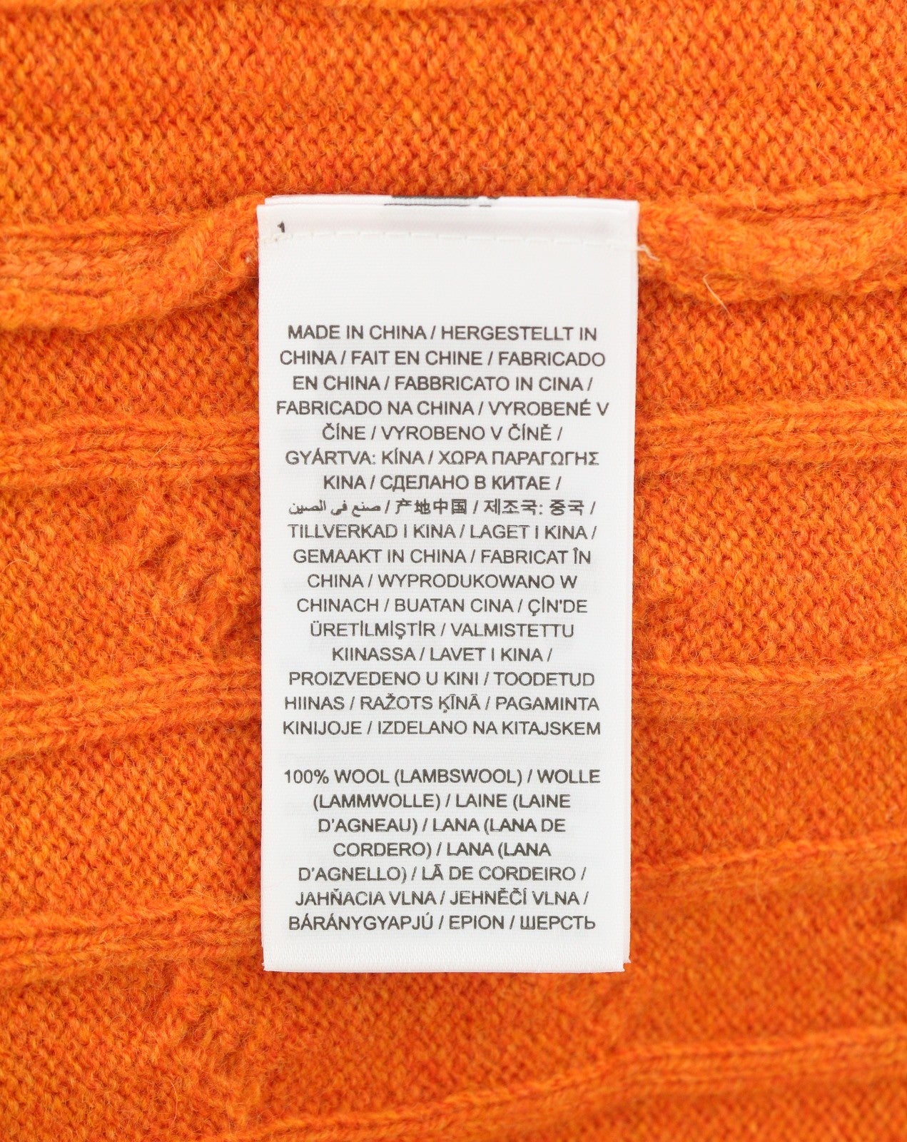 GANT Lambswool Cable C-Neck Women Jumper L Golden Orange Knit Pullover