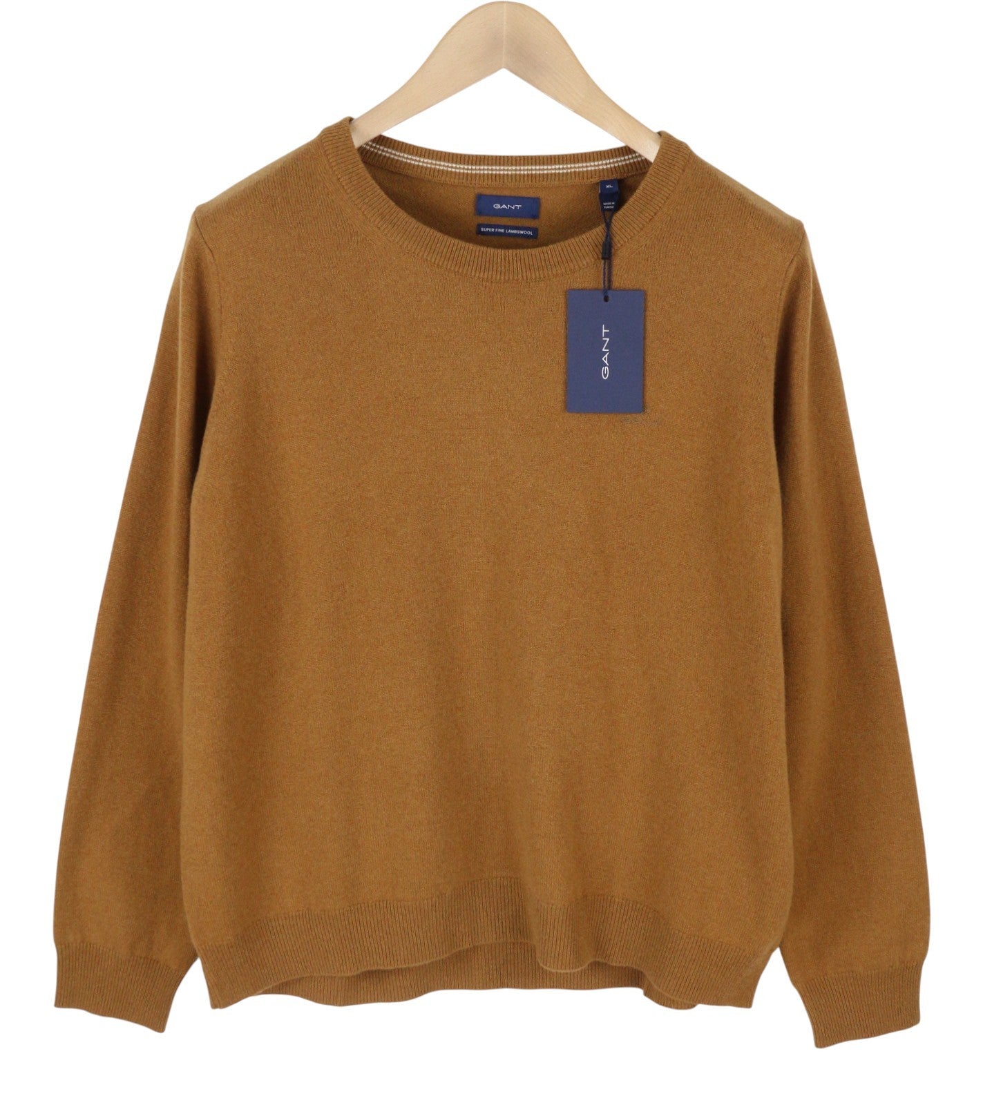 GANT Super Fine Lambswool Women Jumper XL Roasted Walnut Knit Pullover