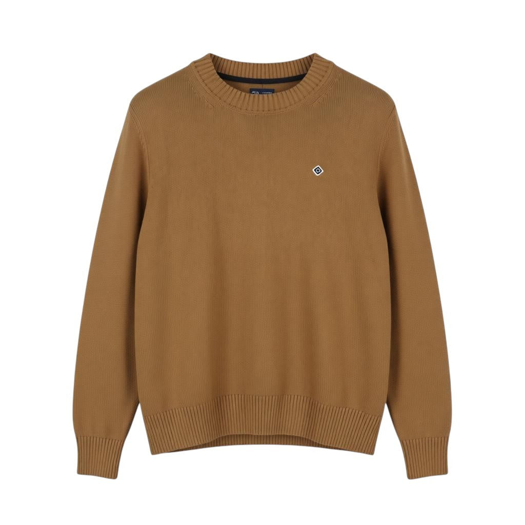 GANT Icon G Cotton C-Neck Women Jumper L Roasted Walnut Organic Knit Pullover