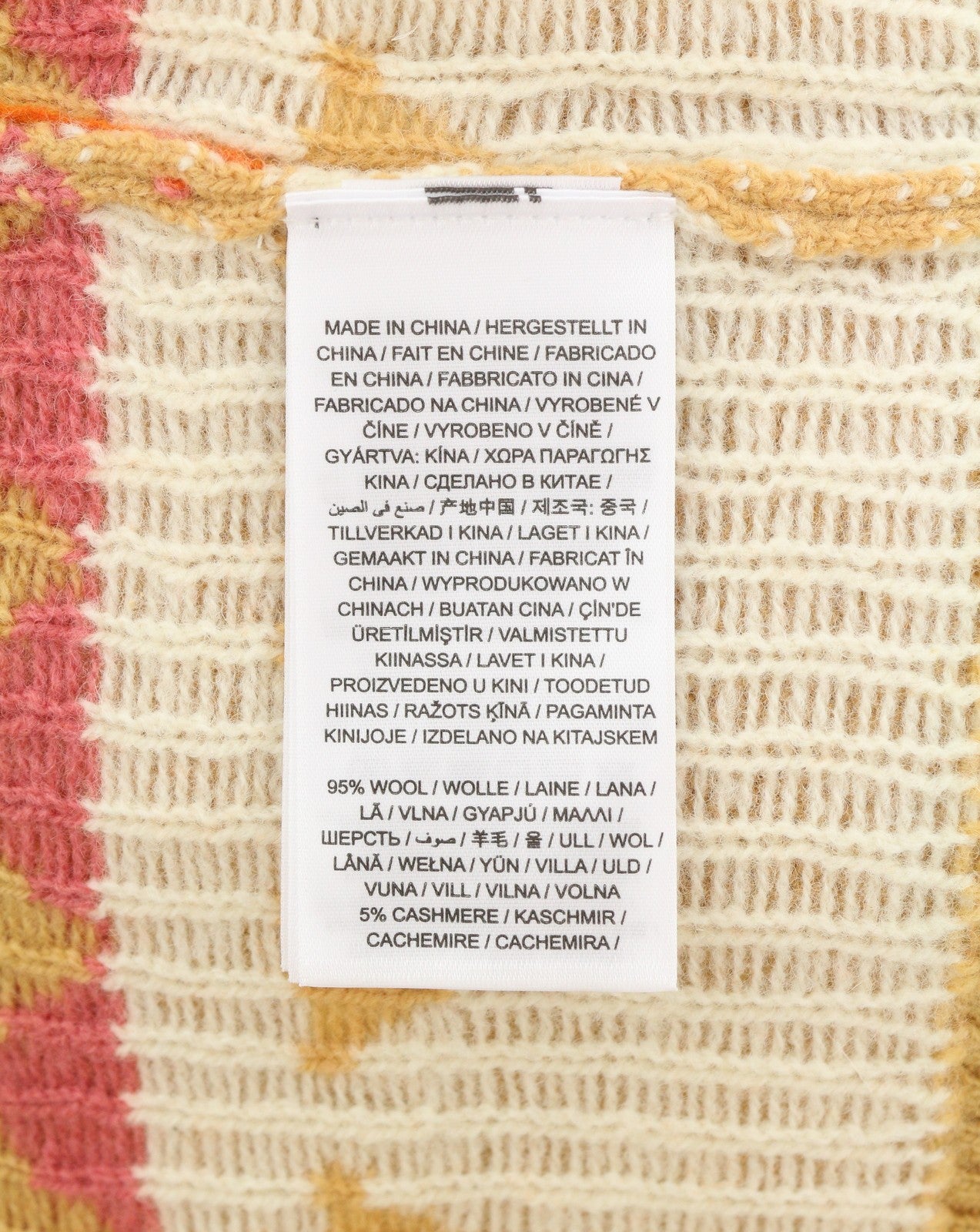 GANT Fairisle C-Neck Women Jumper L Toffee Beige Wool Cashmere Knit Pullover