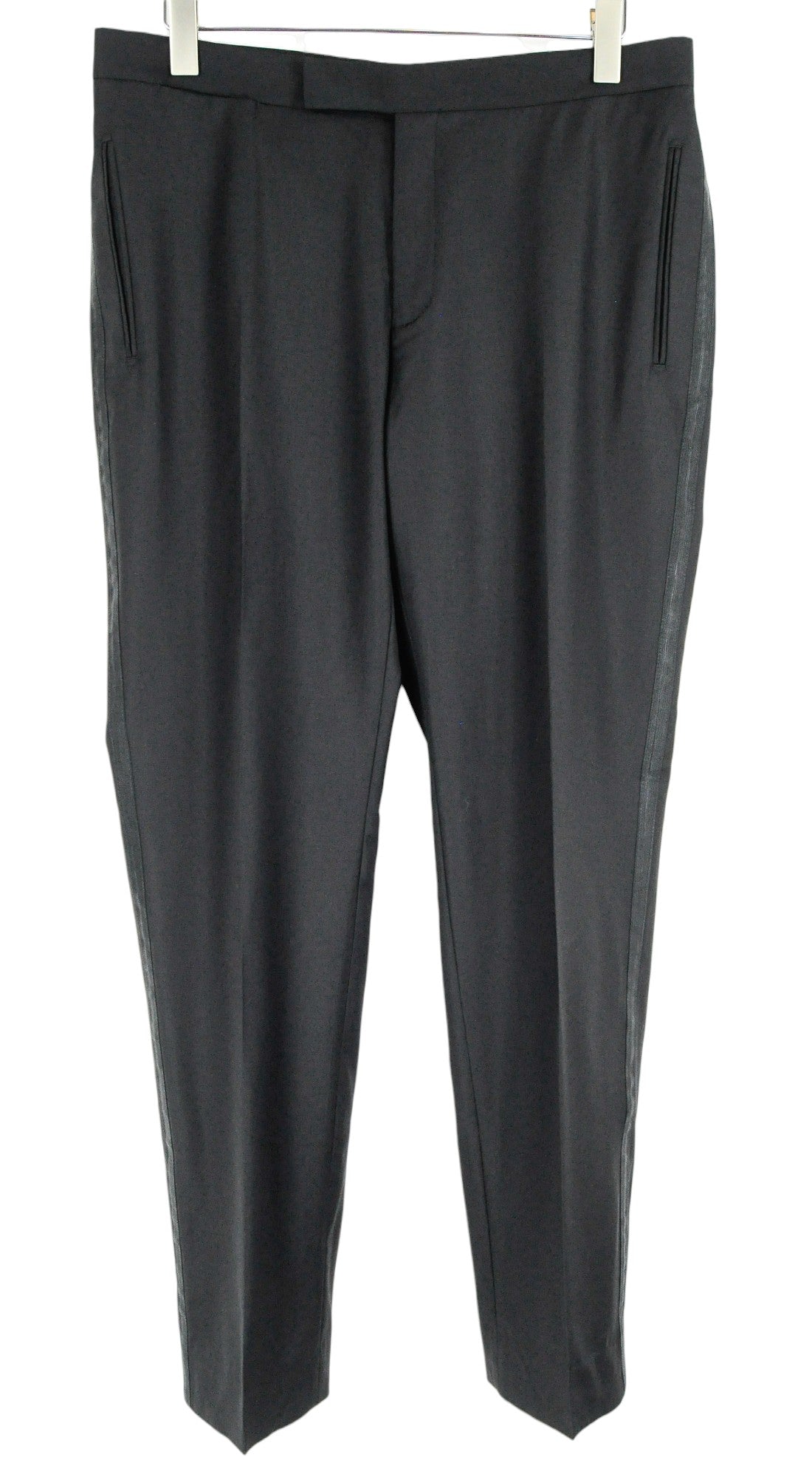 SUITSUPPLY Men's UK44S Lazio Tuxedo Suit Black Slim Wool 2 Piece Super 110's