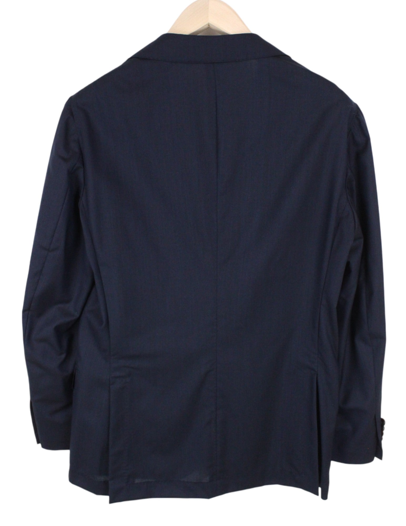 SUITSUPPLY Havana Suit UK38R Men's Navy Slim 2Pc Wool Silk Blend Melange