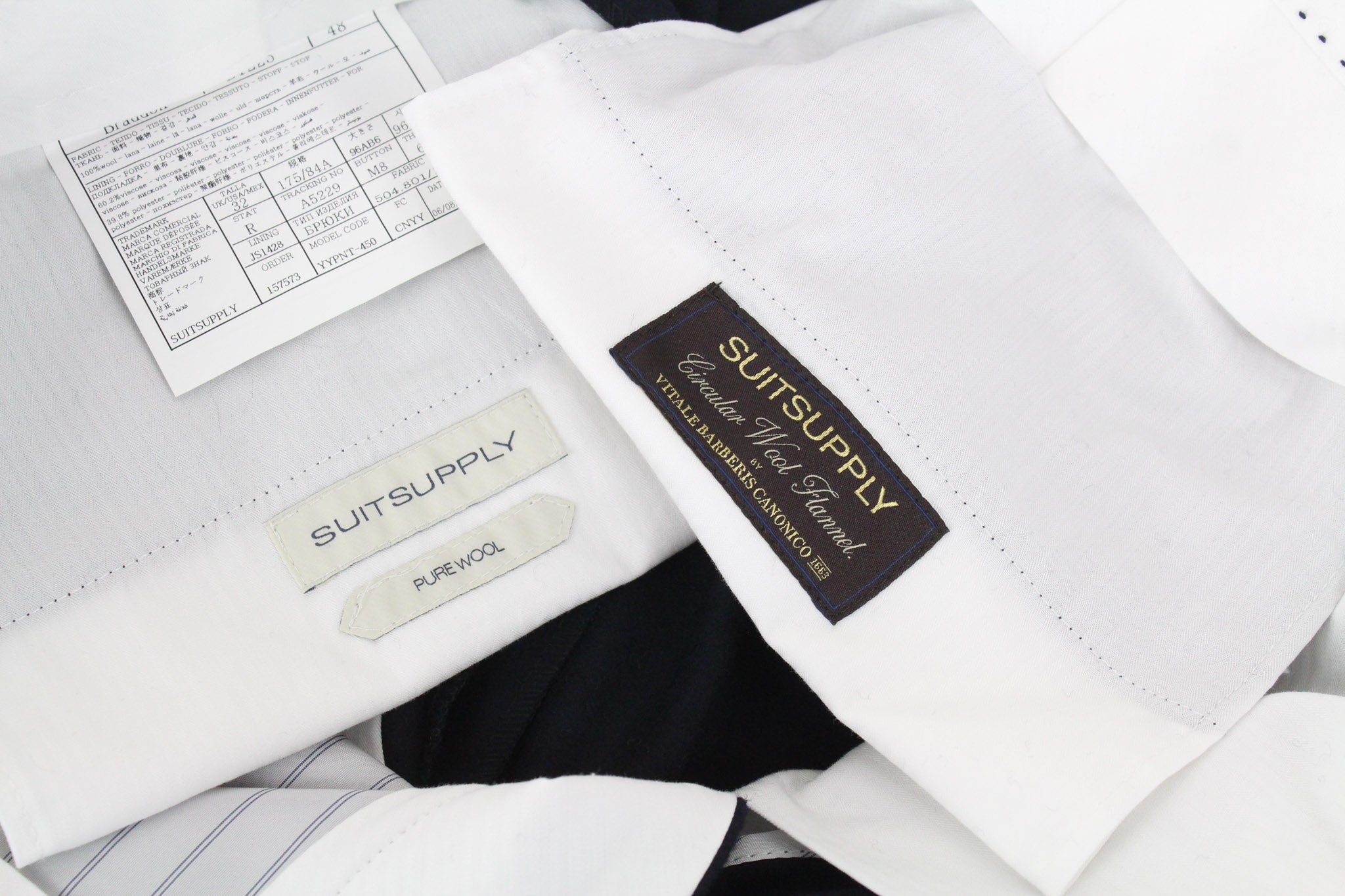 SUITSUPPLY Sienna Men's Navy UK38R Wool 2-Piece Suit Single Breasted Classic