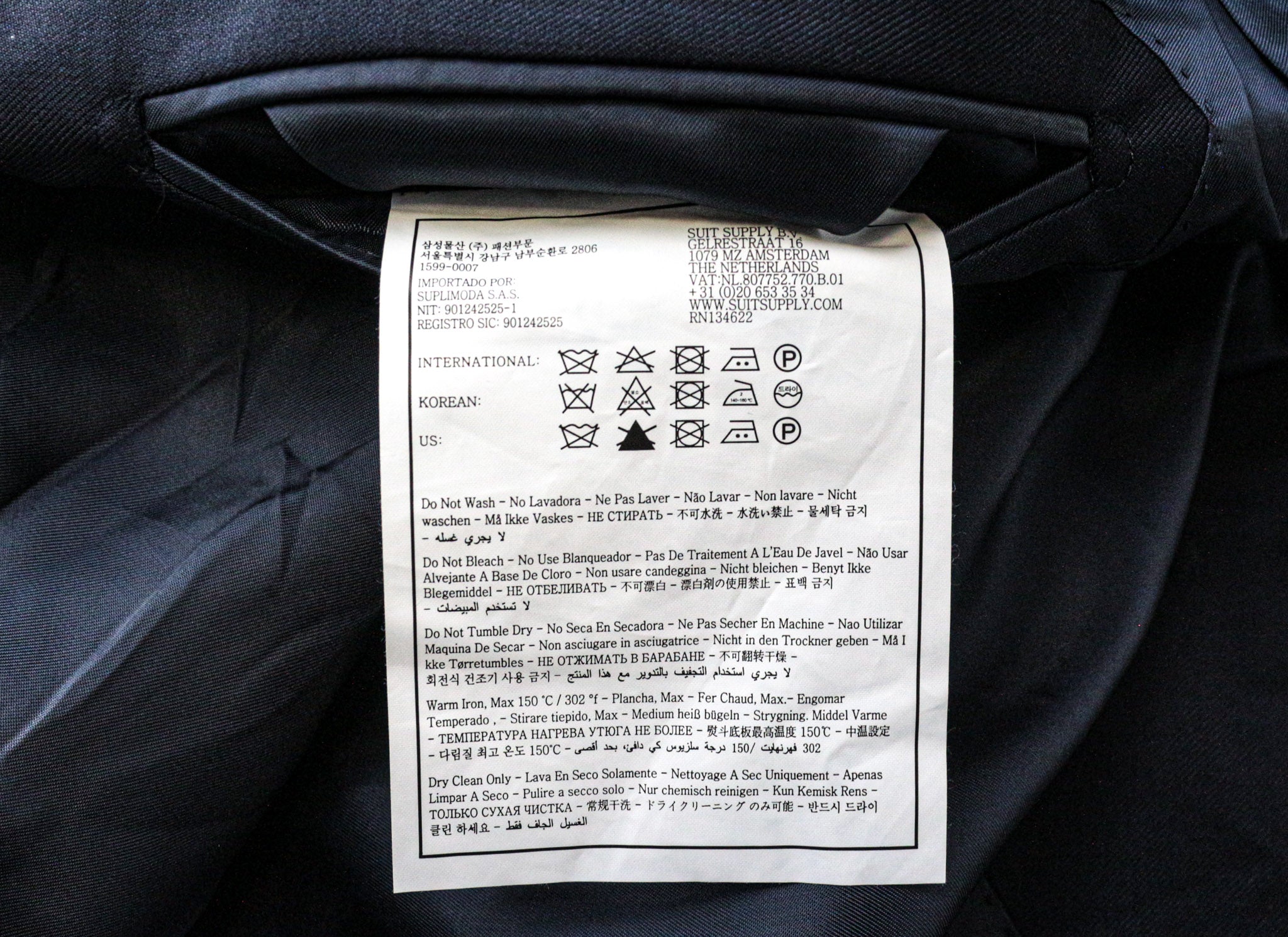 SUITSUPPLY La Spalla Men's Suit UK38R Slim Blue 2pc Formal Pure Wool S110