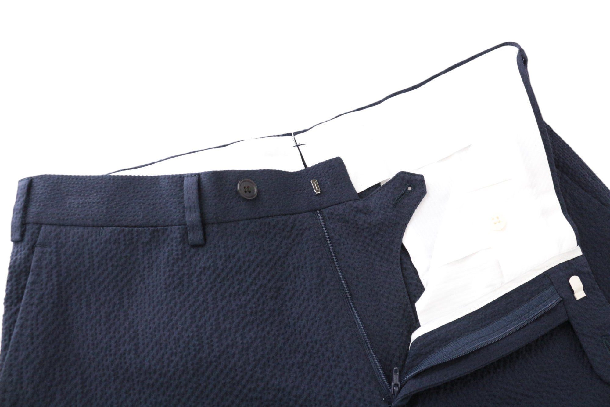 SUITSUPPLY Havana Patch Men's UK38R Navy Slim Cotton Stretch Suit 2-Piece