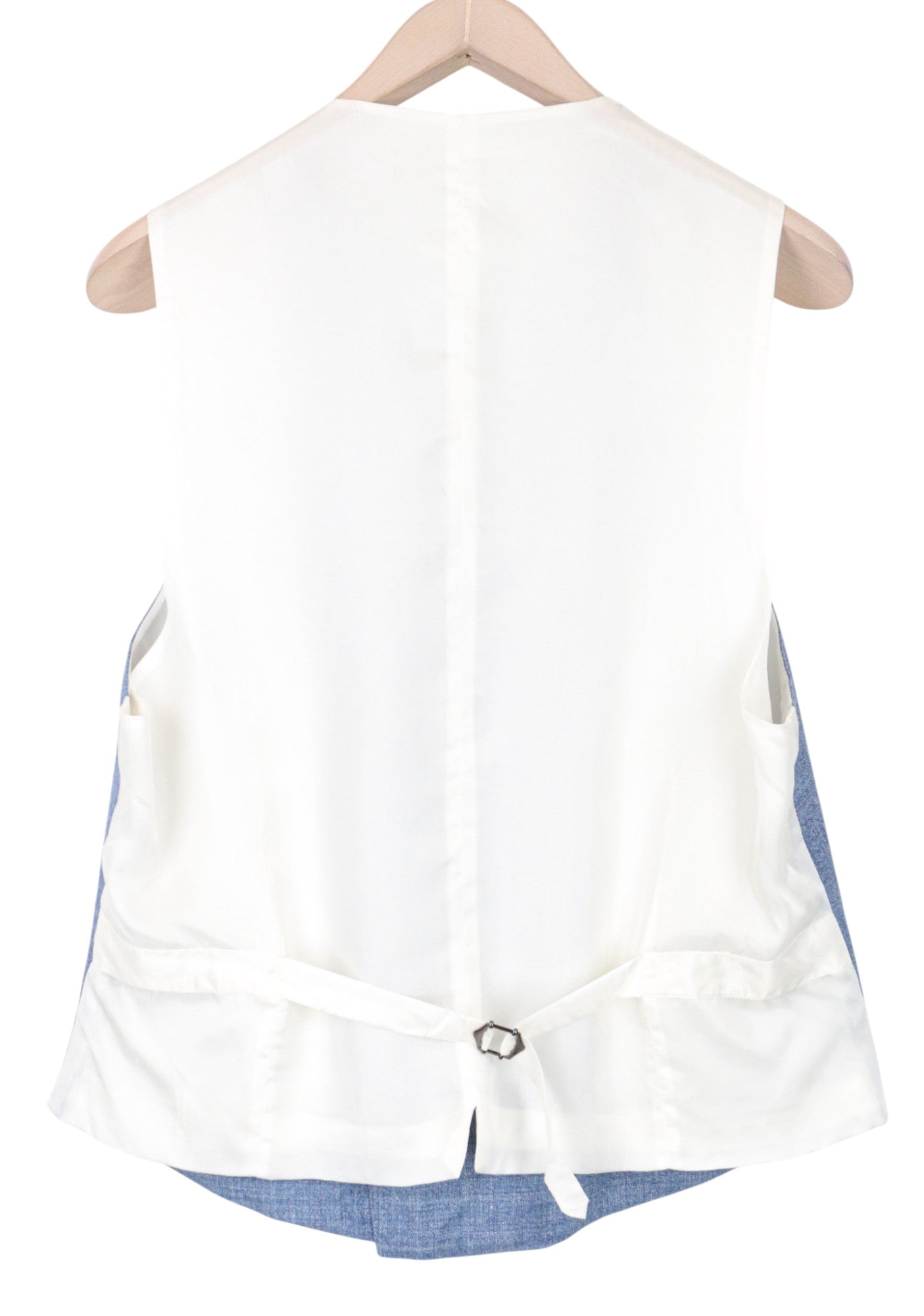 SUITSUPPLY La Spalla Men's UK40S Suit Blue Slim 3-Piece Wool Silk Melange