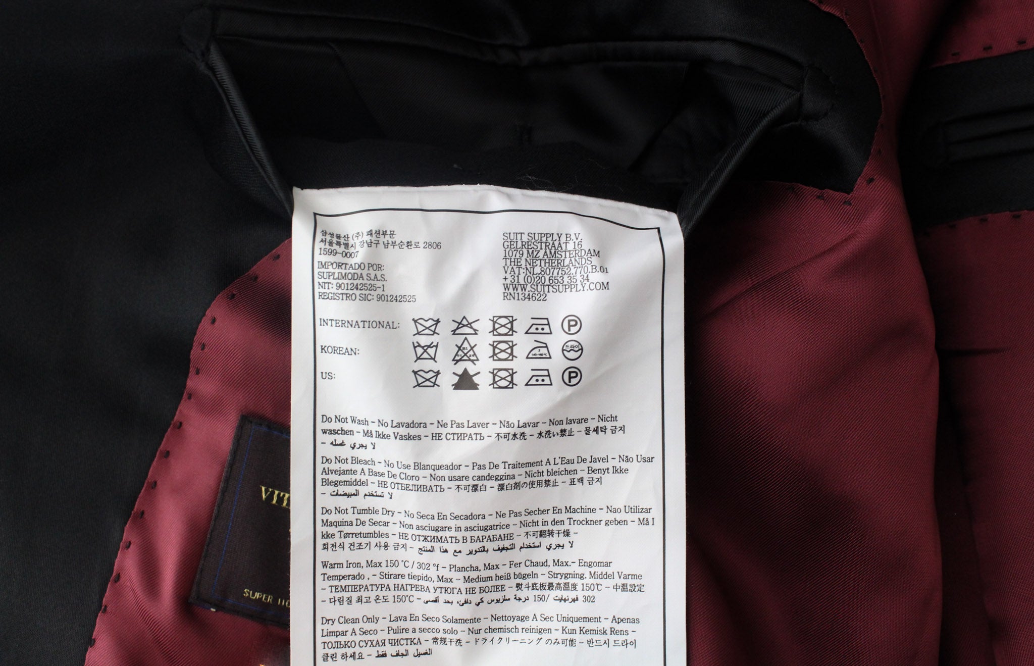 SUITSUPPLY La Spalla Men's Suit UK52S Slim Black Tux Wool 2Pc Perennial