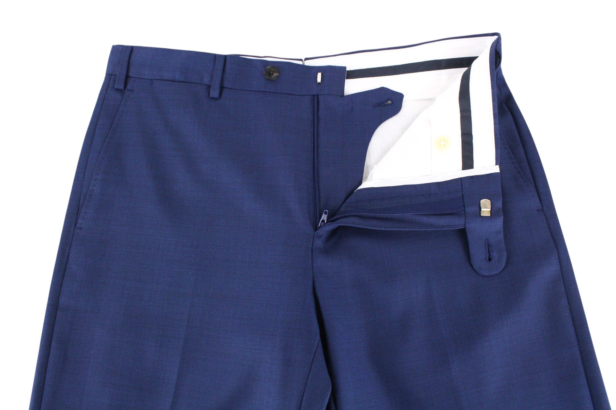 SUITSUPPLY La Spalla Men's Suit UK36L Wool S110s Mid-Blue Sharkskin 2-Piece