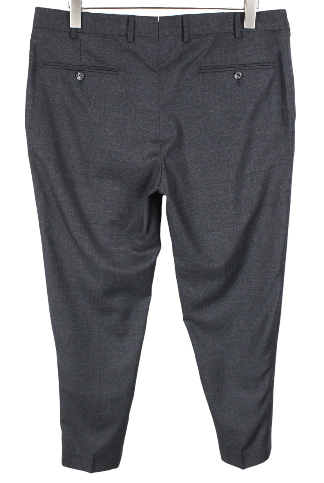 SUITSUPPLY Lazio Men's Suit UK44S Grey Wool S110s Slim Sharkskin 2-Piece