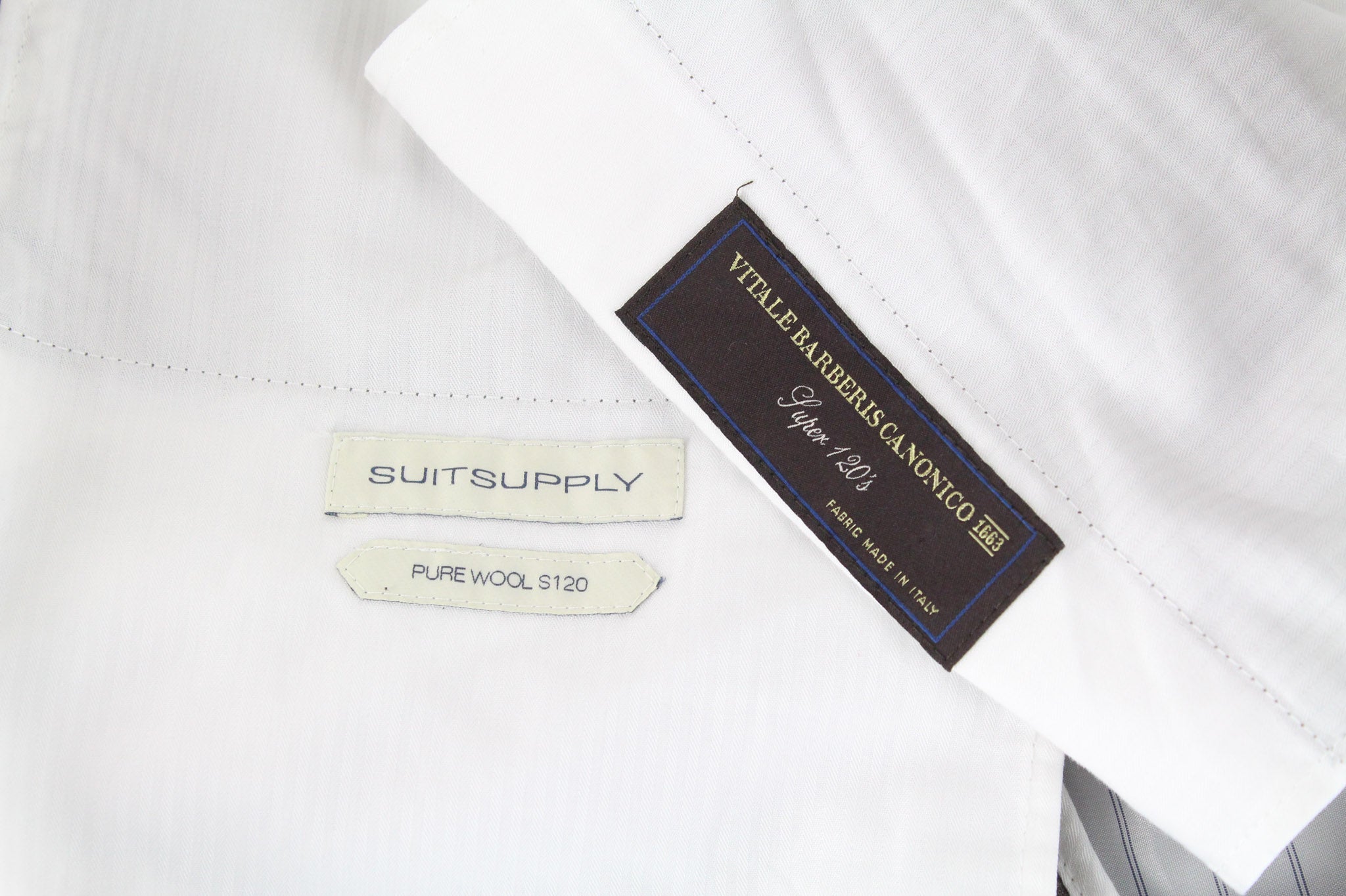 SUITSUPPLY Havana Patch Men's Suit UK42R Super 120's Brown Wool Slim Cut