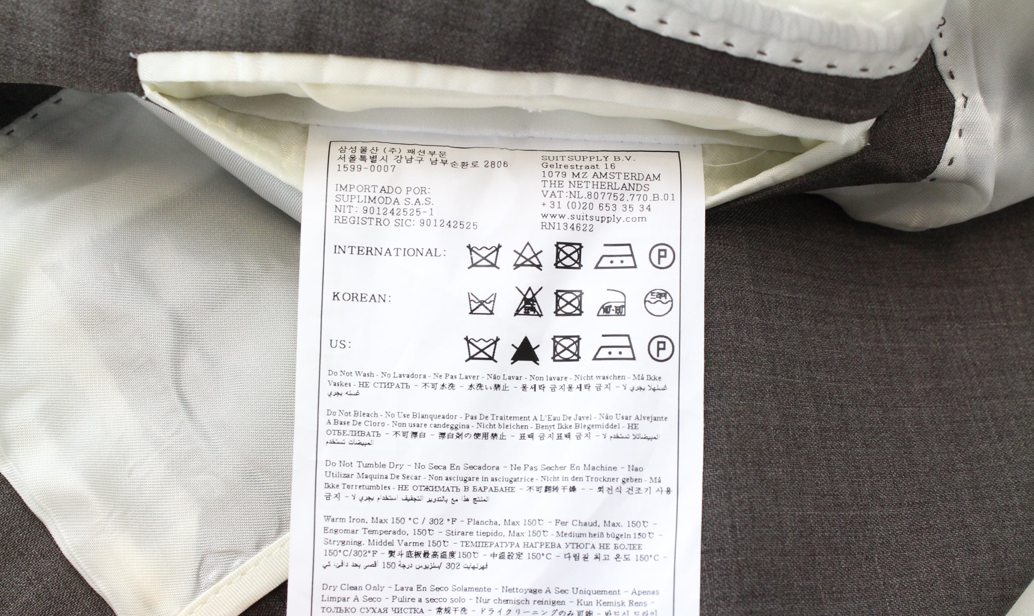 SUITSUPPLY Havana Patch Men's Suit UK40R Wool S120s Light Brown Slim 2 Piece