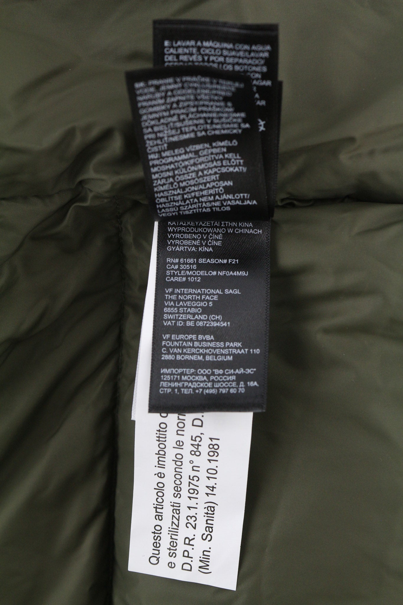 THE NORTH FACE Diablo Men's Jacket M Green 700 Down Puffer Zip Insulated Logo