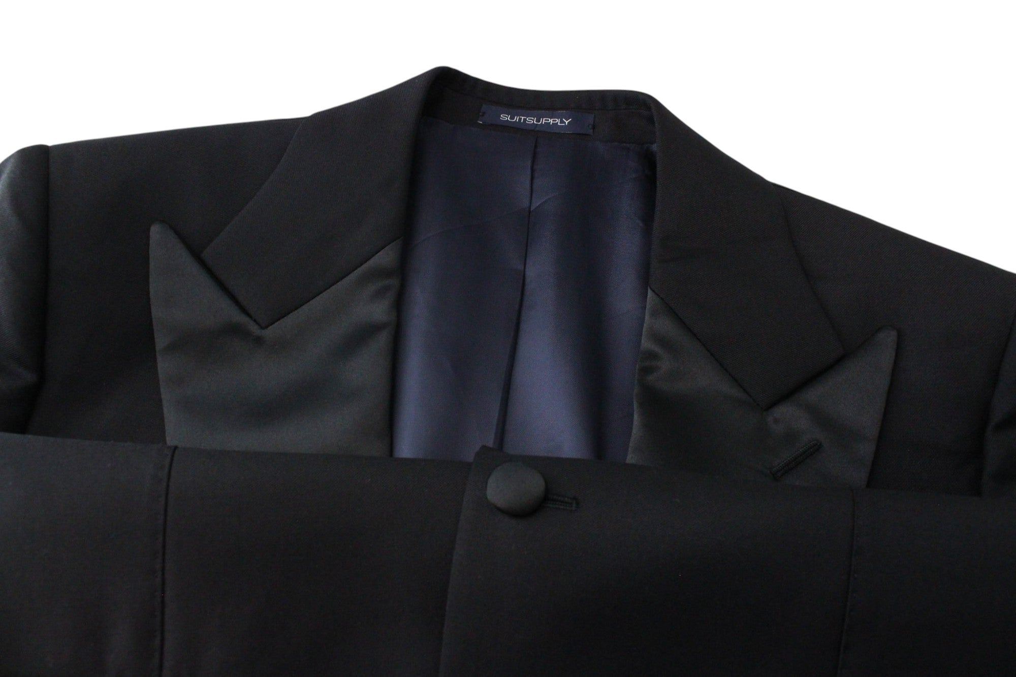 SUITSUPPLY La Spalla Men's Suit UK36R Navy Wool 3 Piece Single Front