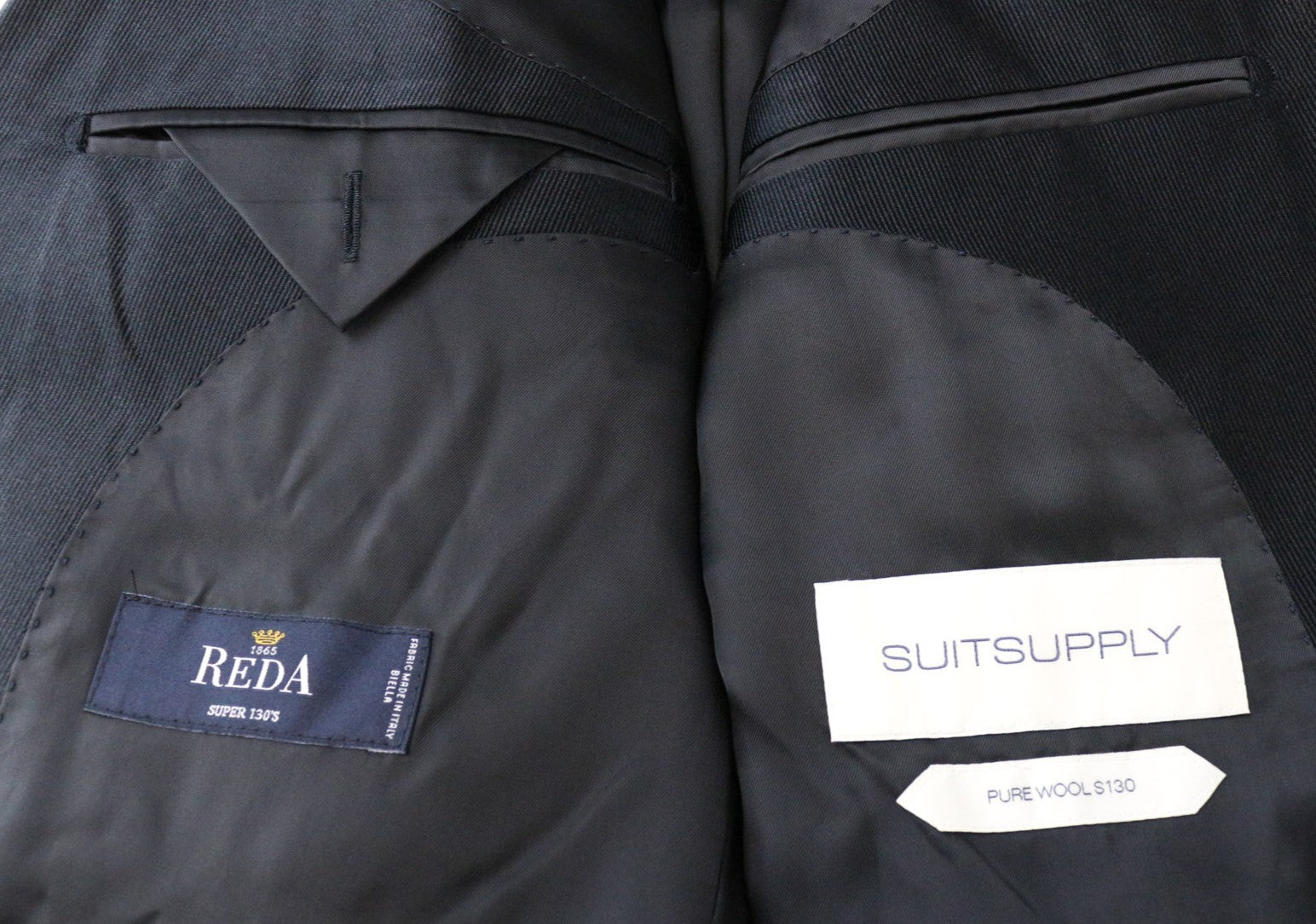 SUITSUPPLY Lazio Tuxedo Men's Suit UK36R Slim Fit Navy Super 130's Wool 3-Piece