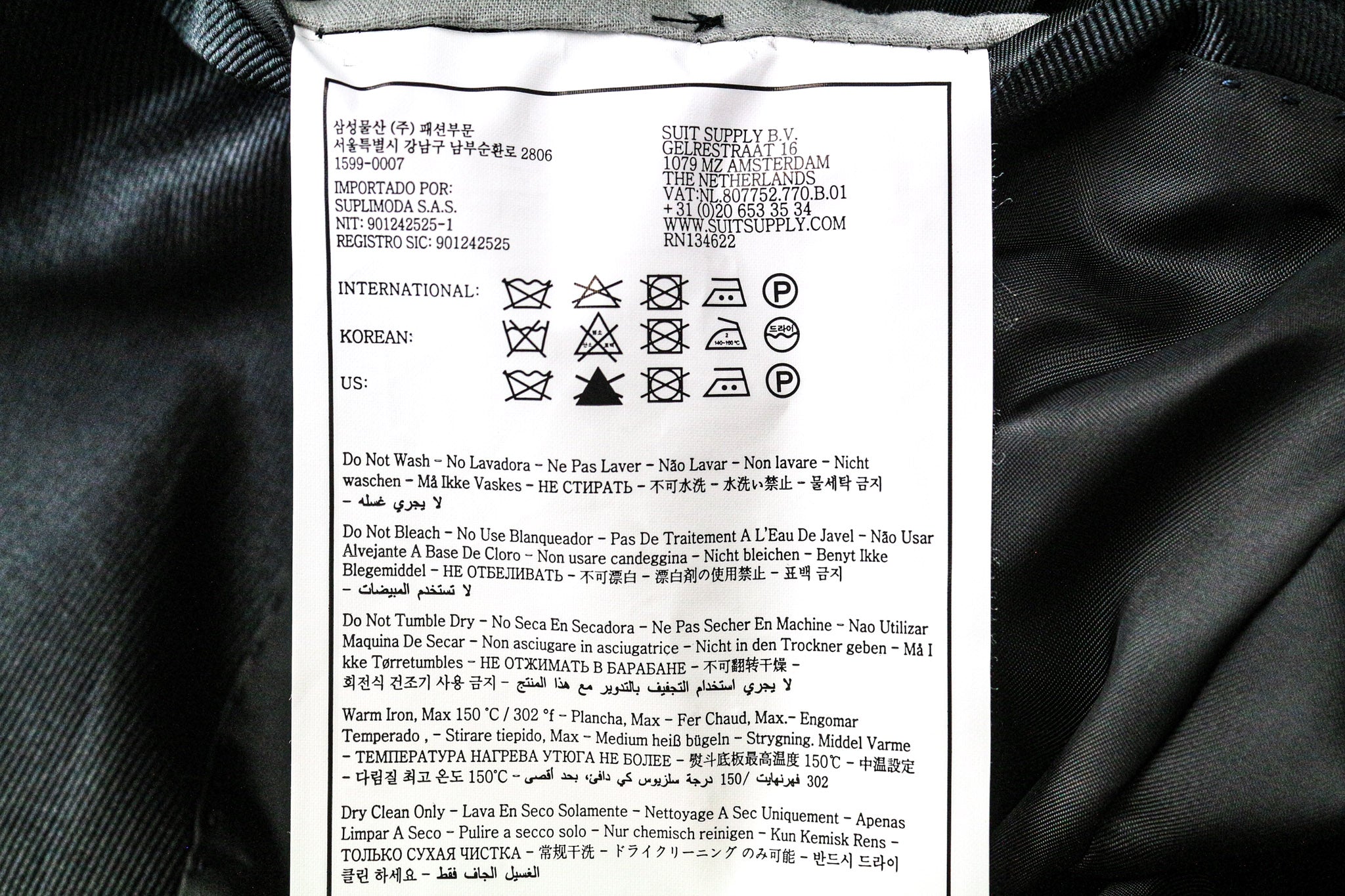 SUITSUPPLY Lazio Tuxedo Men's Suit UK36R Slim Fit Navy Super 130's Wool 3-Piece