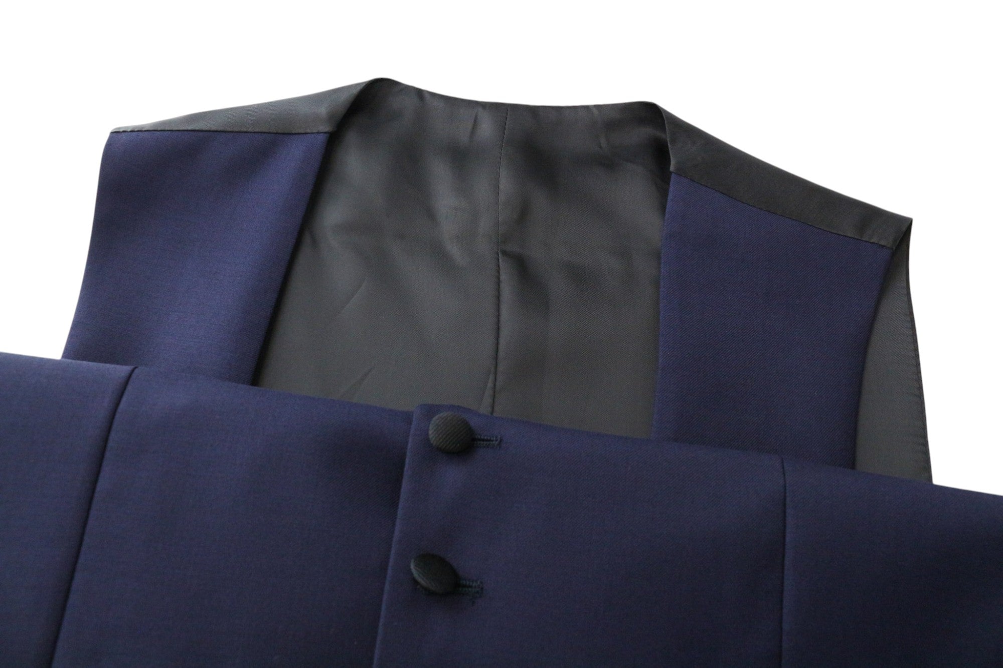 SUITSUPPLY Lazio Tuxedo Men's Suit UK36R Slim Fit Navy Super 130's Wool 3-Piece