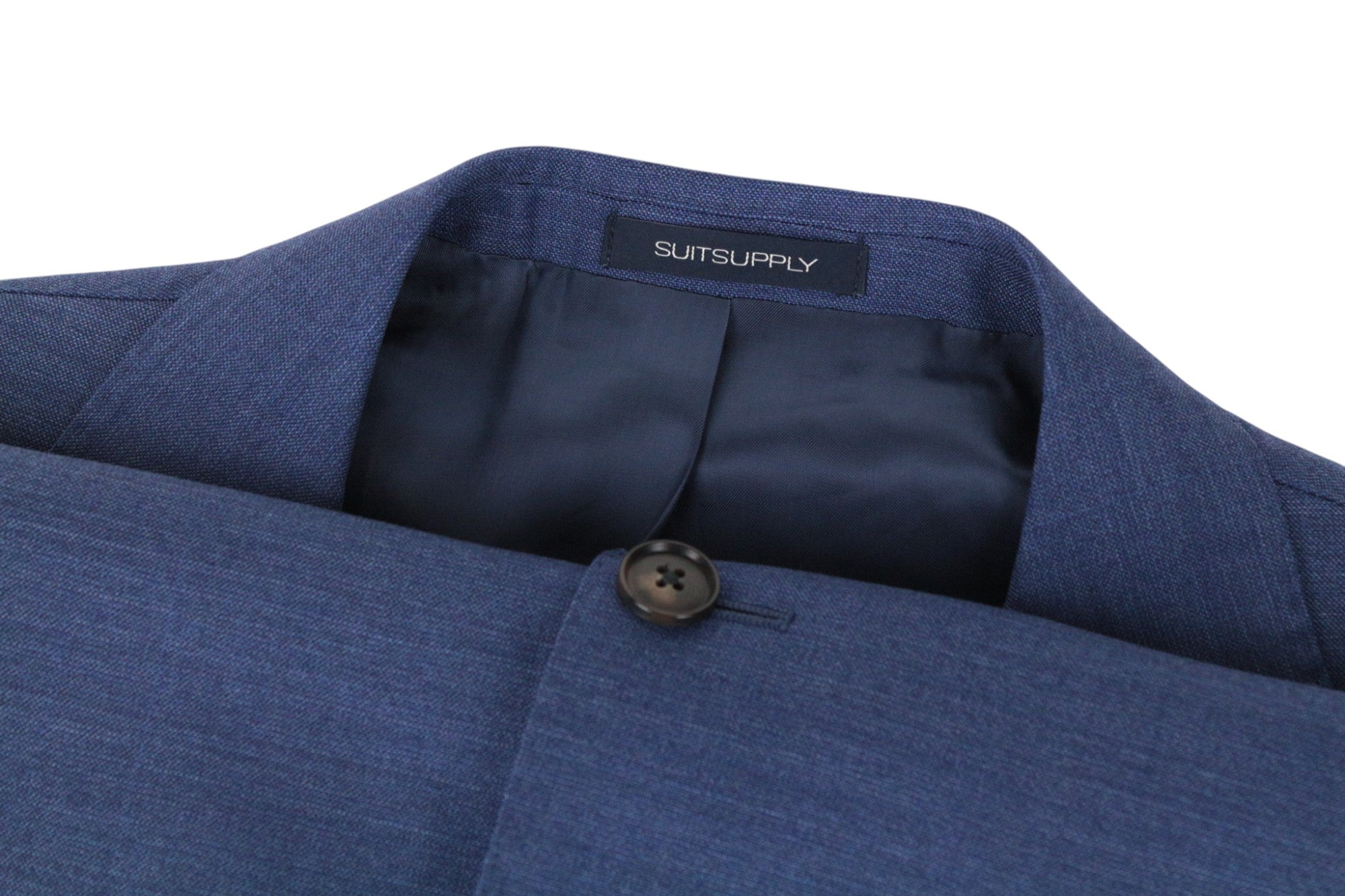 SUITSUPPLY Napoli Men's Suit UK42R Blue Wool Single-Breasted 2-Piece Lined