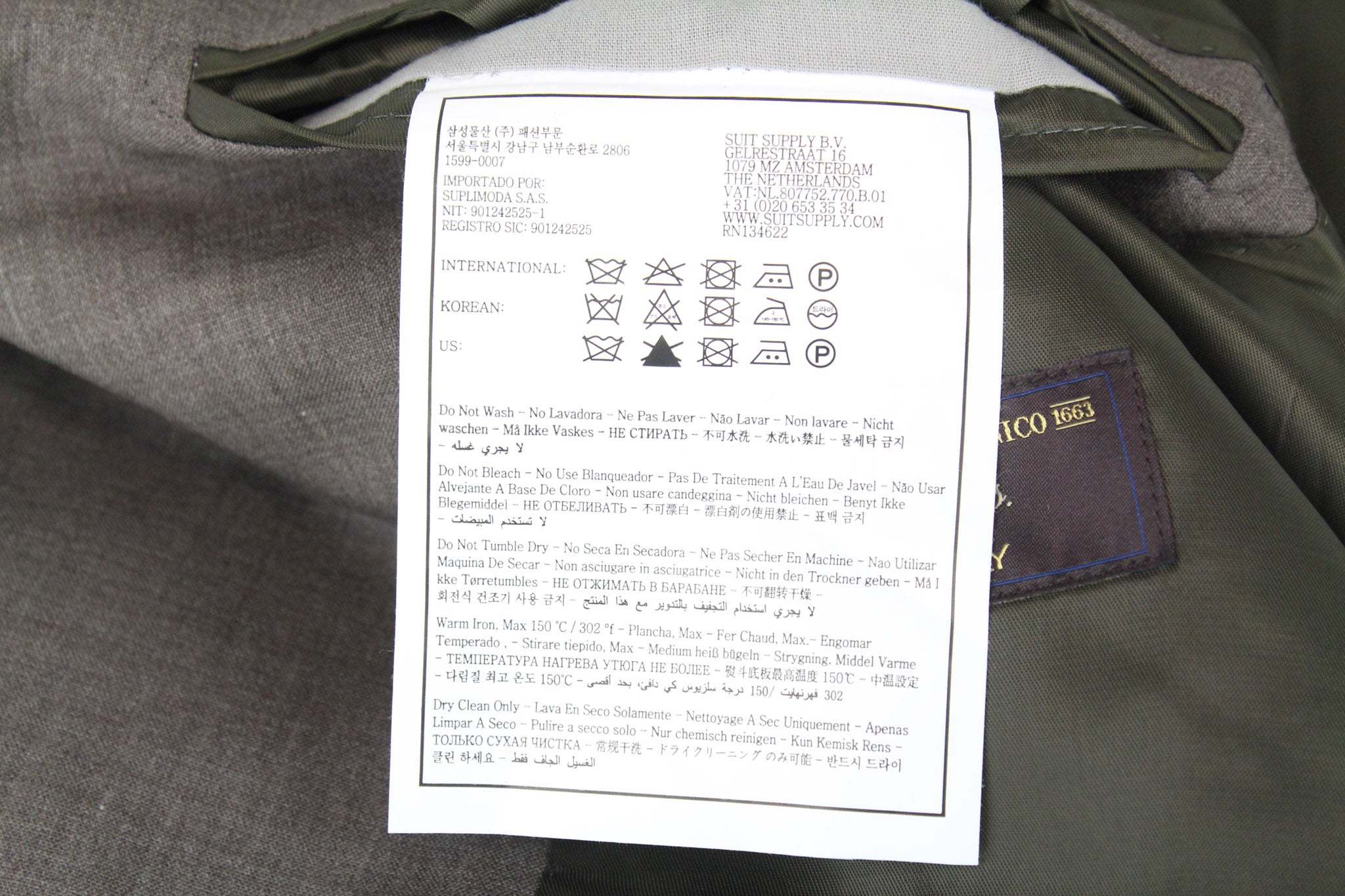 SUITSUPPLY La Spalla Men's Suit UK48R Brown Slim Wool Tropical S120 2Pc Melange