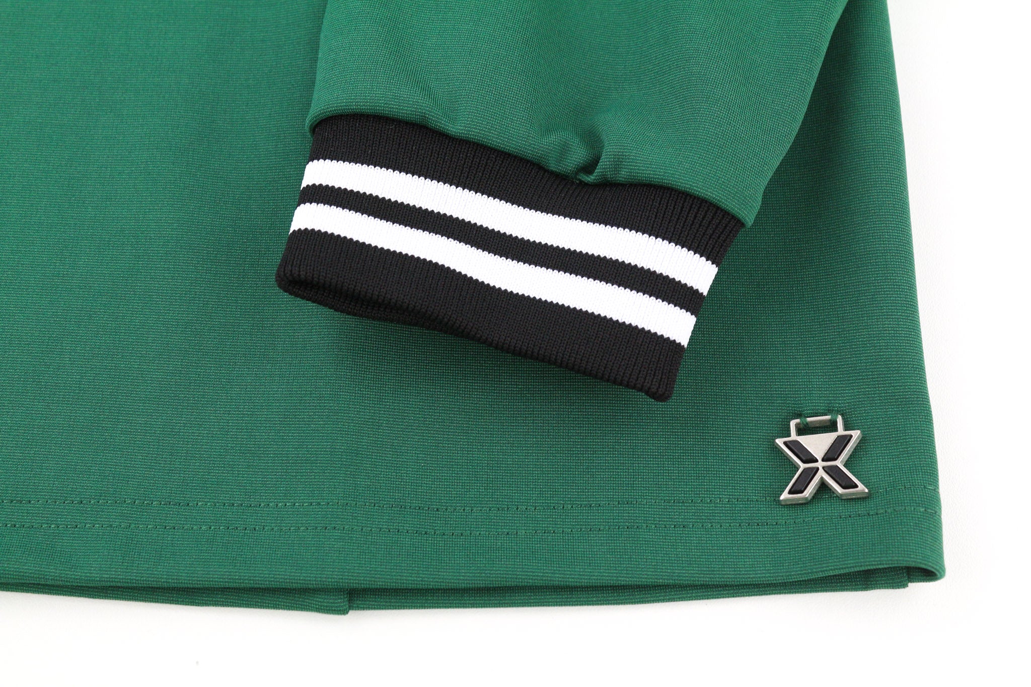 JOHN RICHMOND moteriška suknelė S žalia su iškirpte ir logotipu ilgomis rankovėmis 