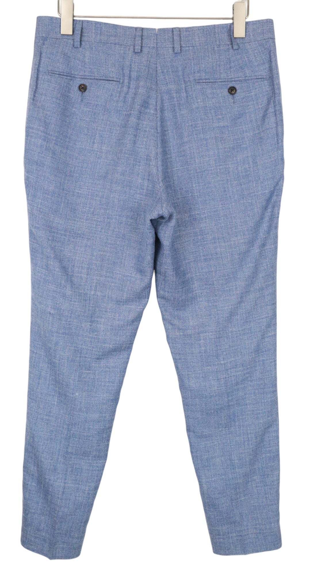 SUITSUPPLY Lazio Men's Suit UK38R Slim Blue Wool Silk Linen Classic 2-Piece