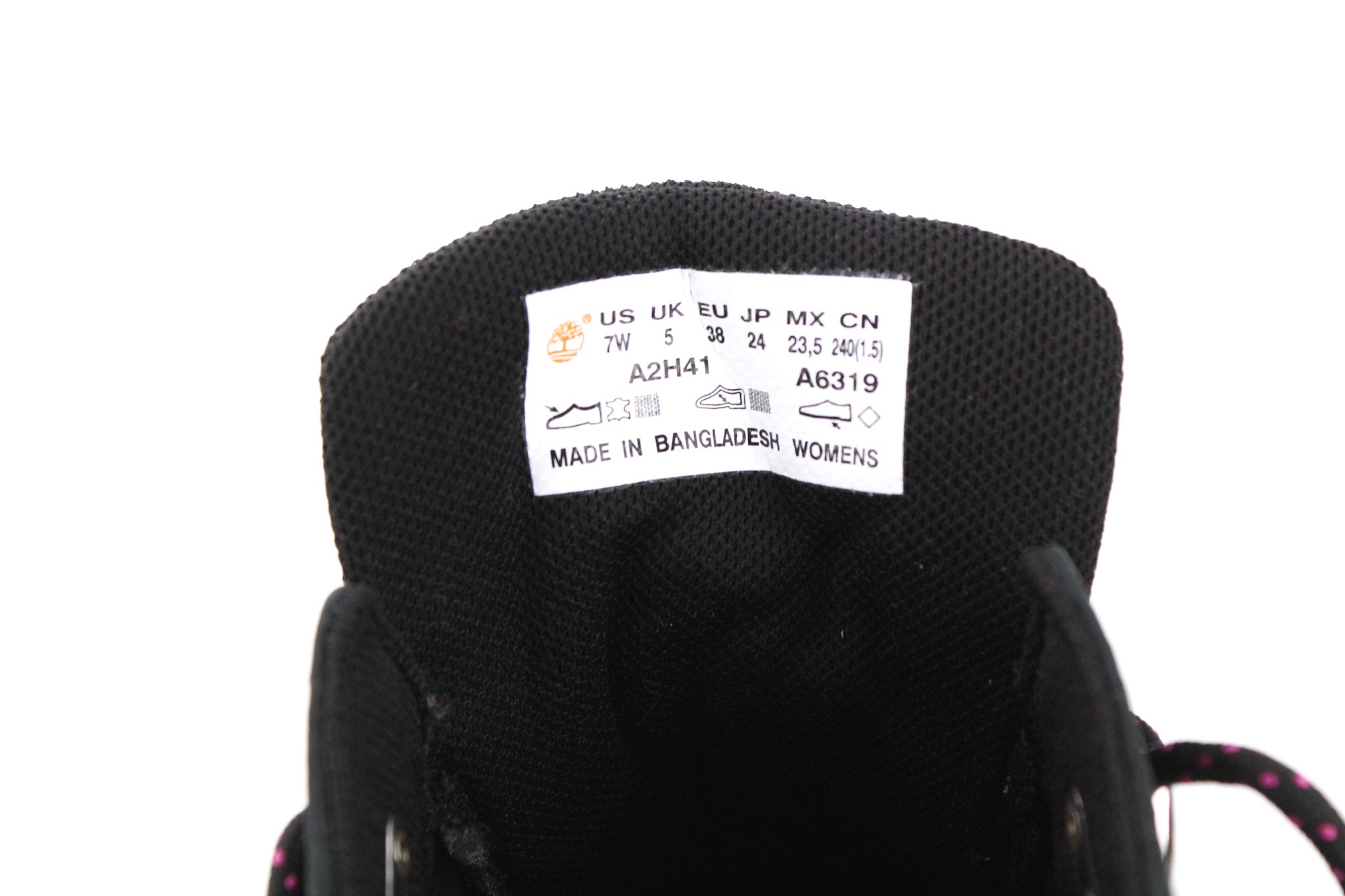 TIMBERLAND A2H41-A6319 moteriški batai EU37.5/38 juodos odos su raišteliais 