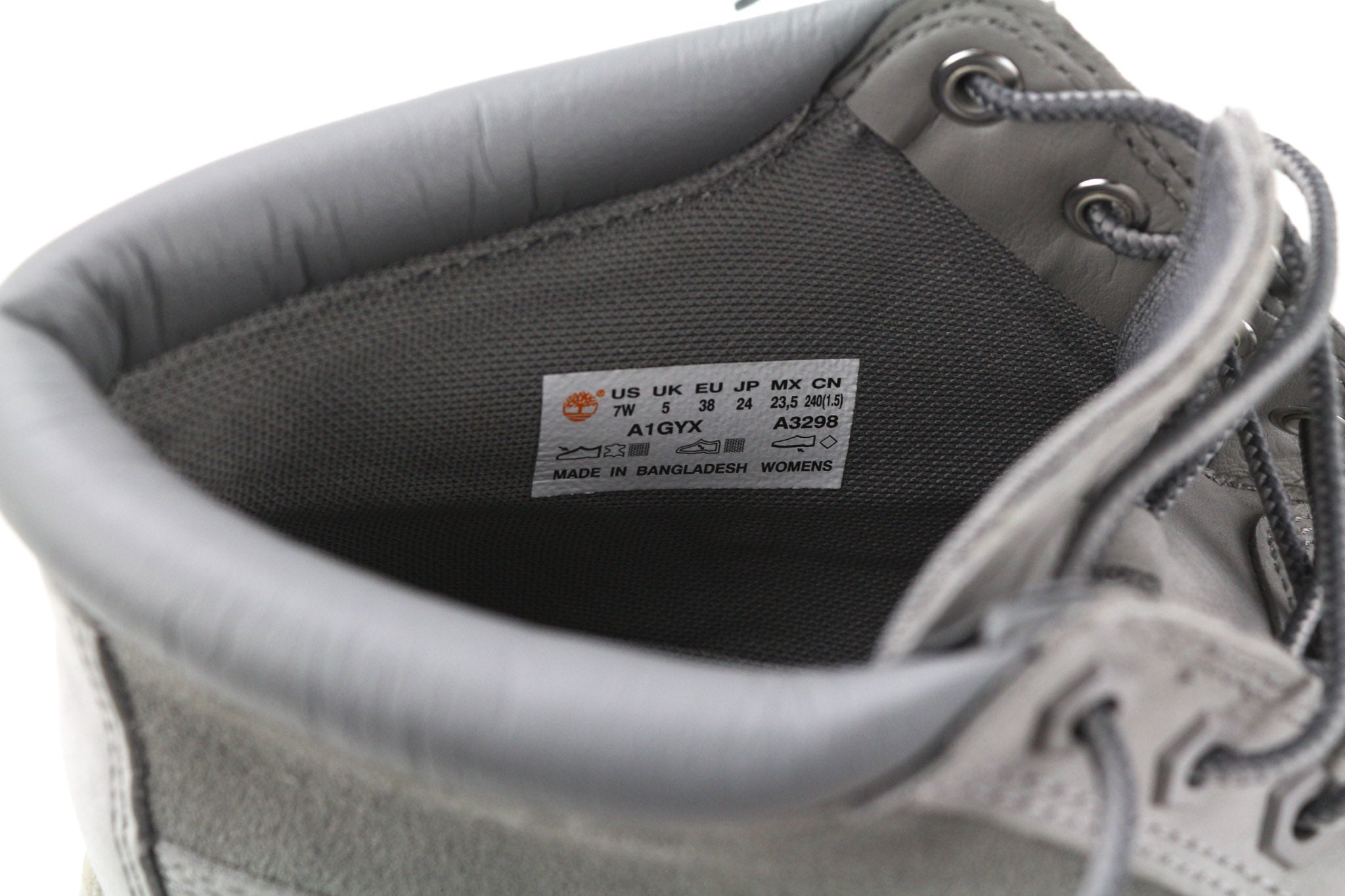 TIMBERLAND A1GYX-A3198 moteriški batai EU37.5/38 pilki odiniai aukštakulniai 