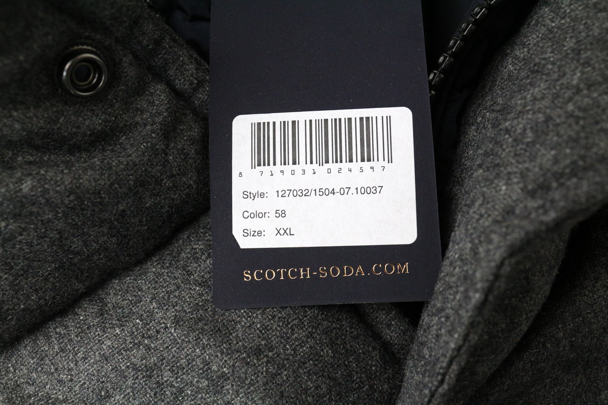 SCOTCH & SODA Ams Couture Men's Jacket 2XL Grey Blue Wool Blend 2in1 Vest