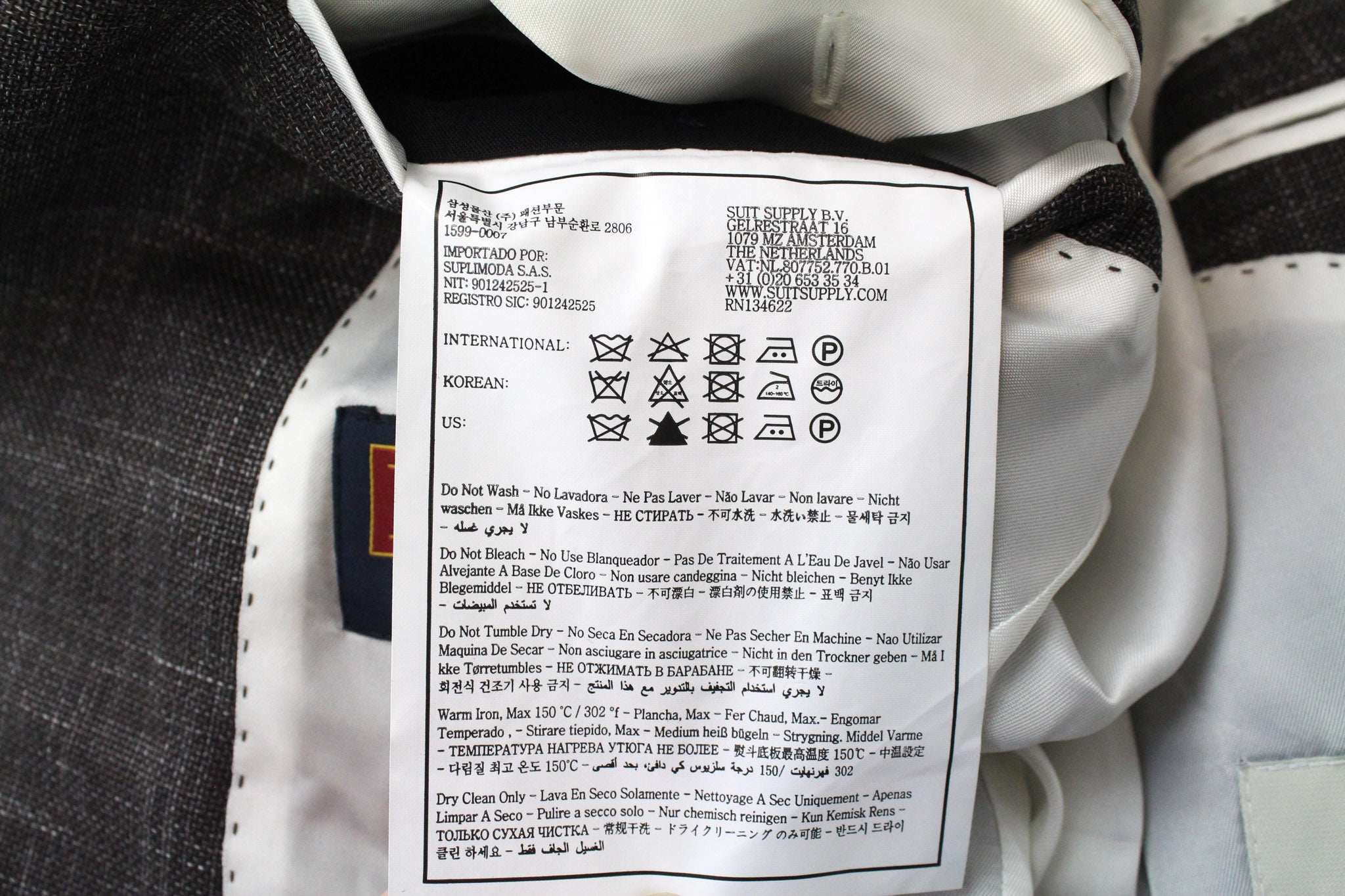 SUITSUPPLY La Spalla Men's UK30R Suit Classic Wool Silk Linen Brown 2 Piece