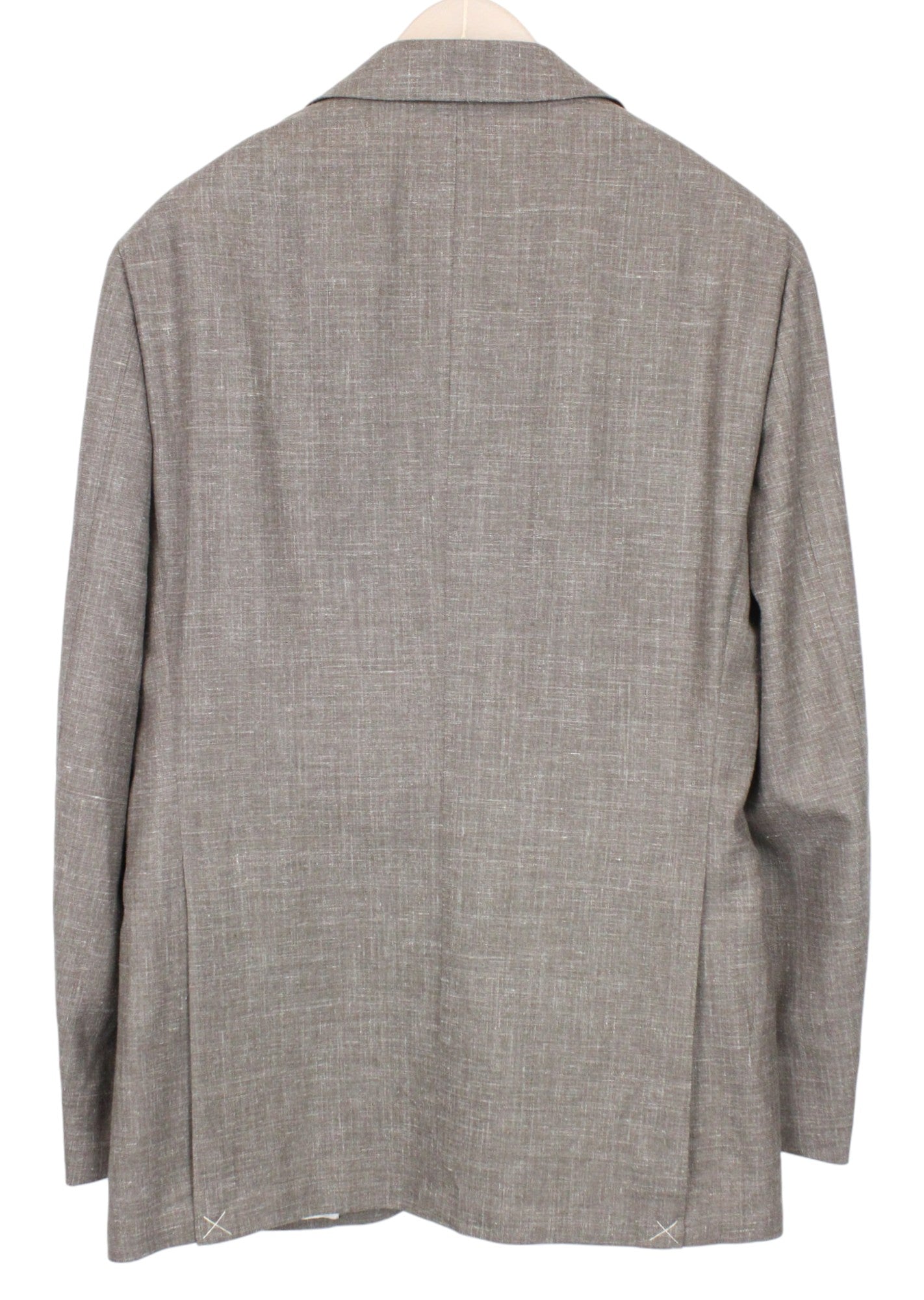 SUITSUPPLY La Spalla Men's UK44L Single-Breasted Brown Wool Silk Linen 2 Piece